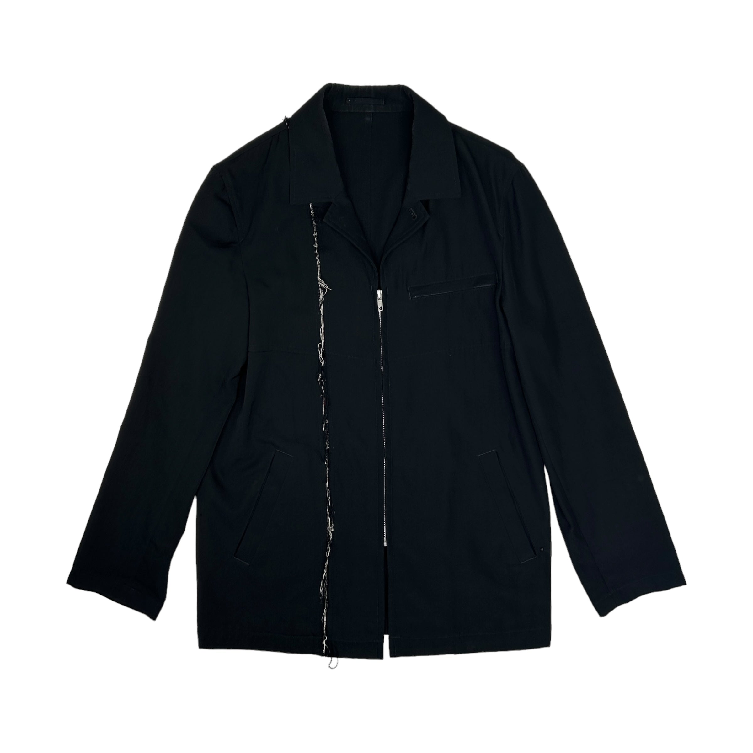 COMME DES GARCONS HOMME 2000 COLLARED ZIP JACKET - BLACK