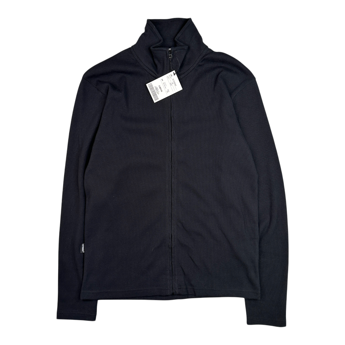 (NEW) AVIREX RIBBED EVERY DAY ZIP UP - BLACK