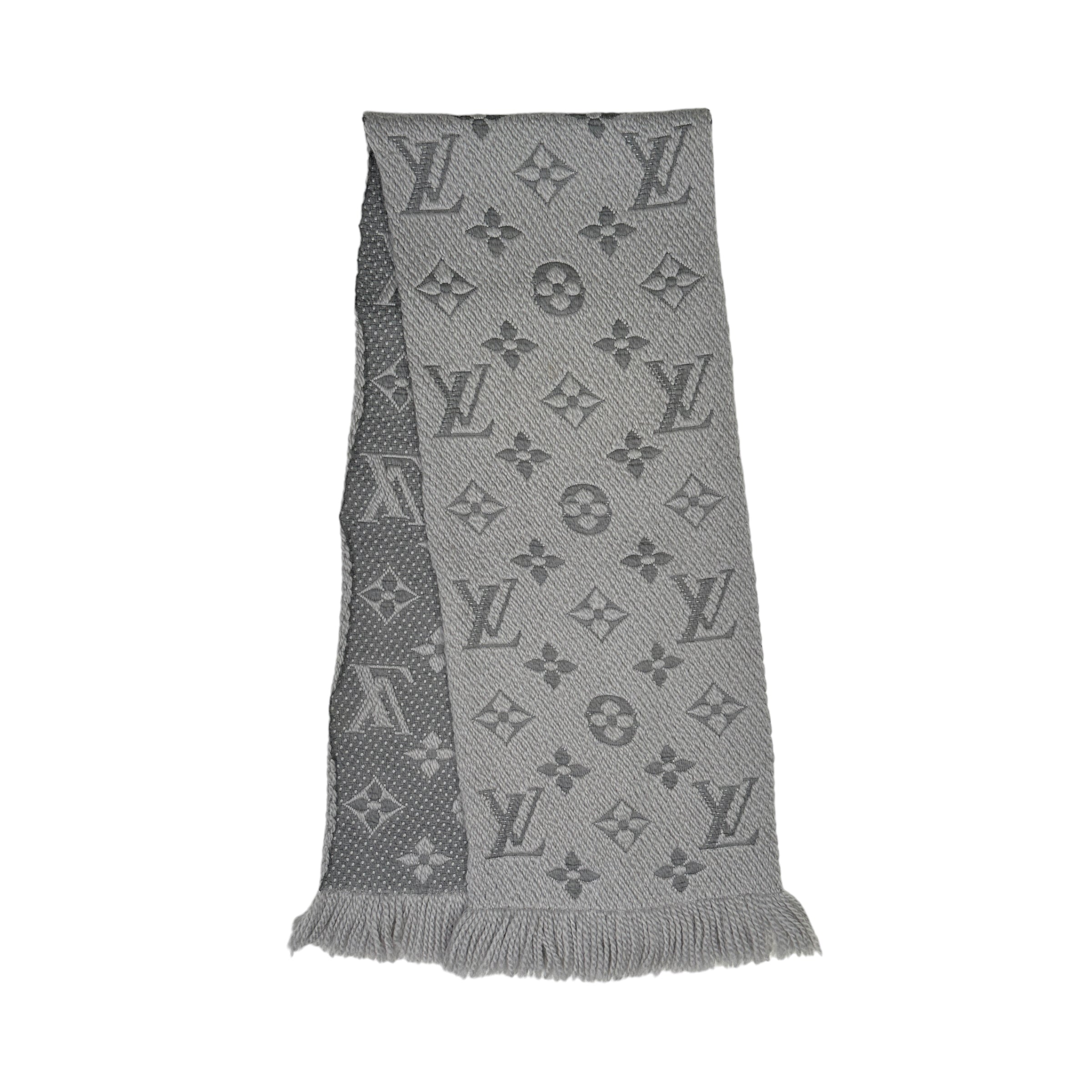 LOUIS VUITTON MONOGRAM LOGOMANIA SCARF - GREY