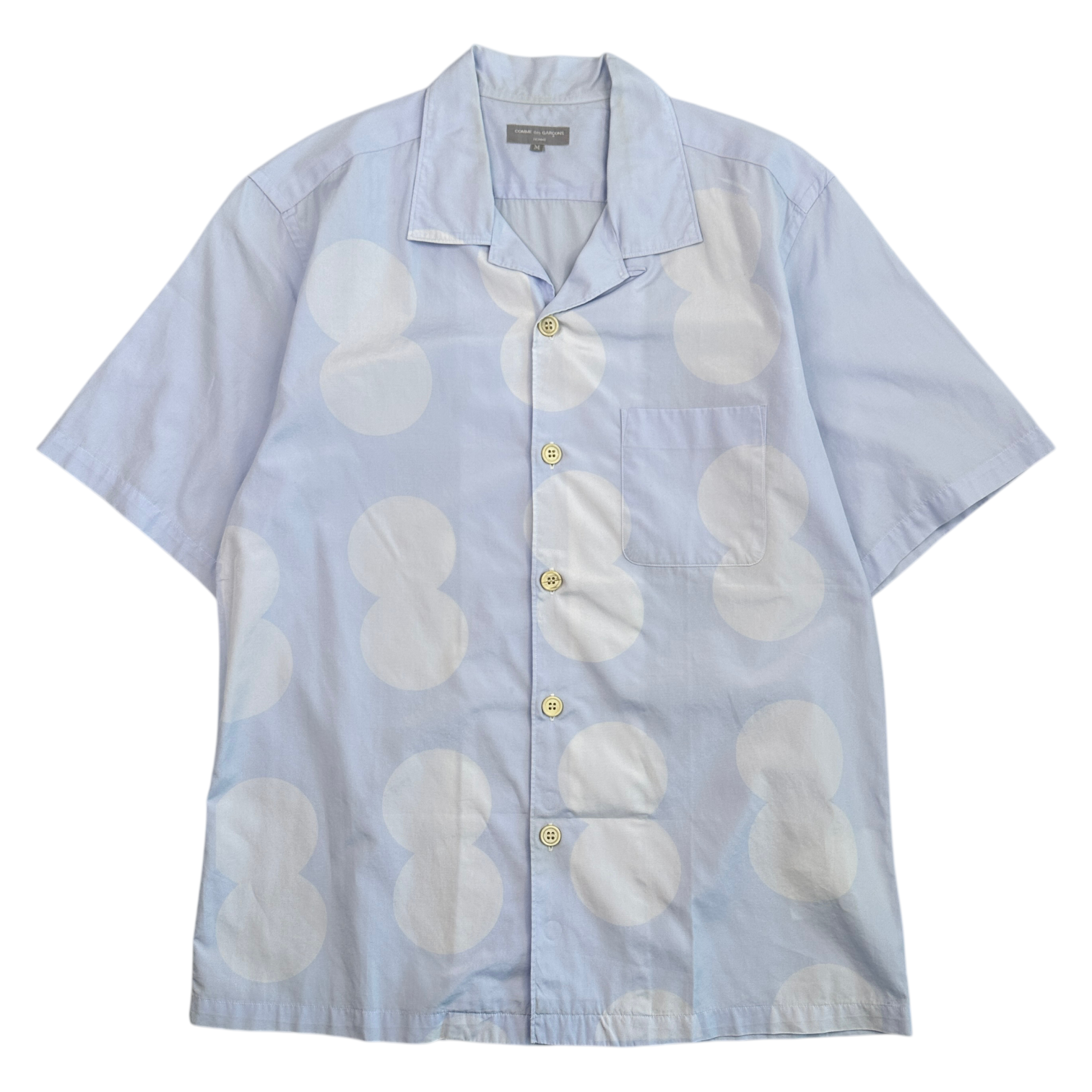 (M) COMME DES GARCONS HOMME SHORT SLEEVE SHIRT - LIGHT BLUE