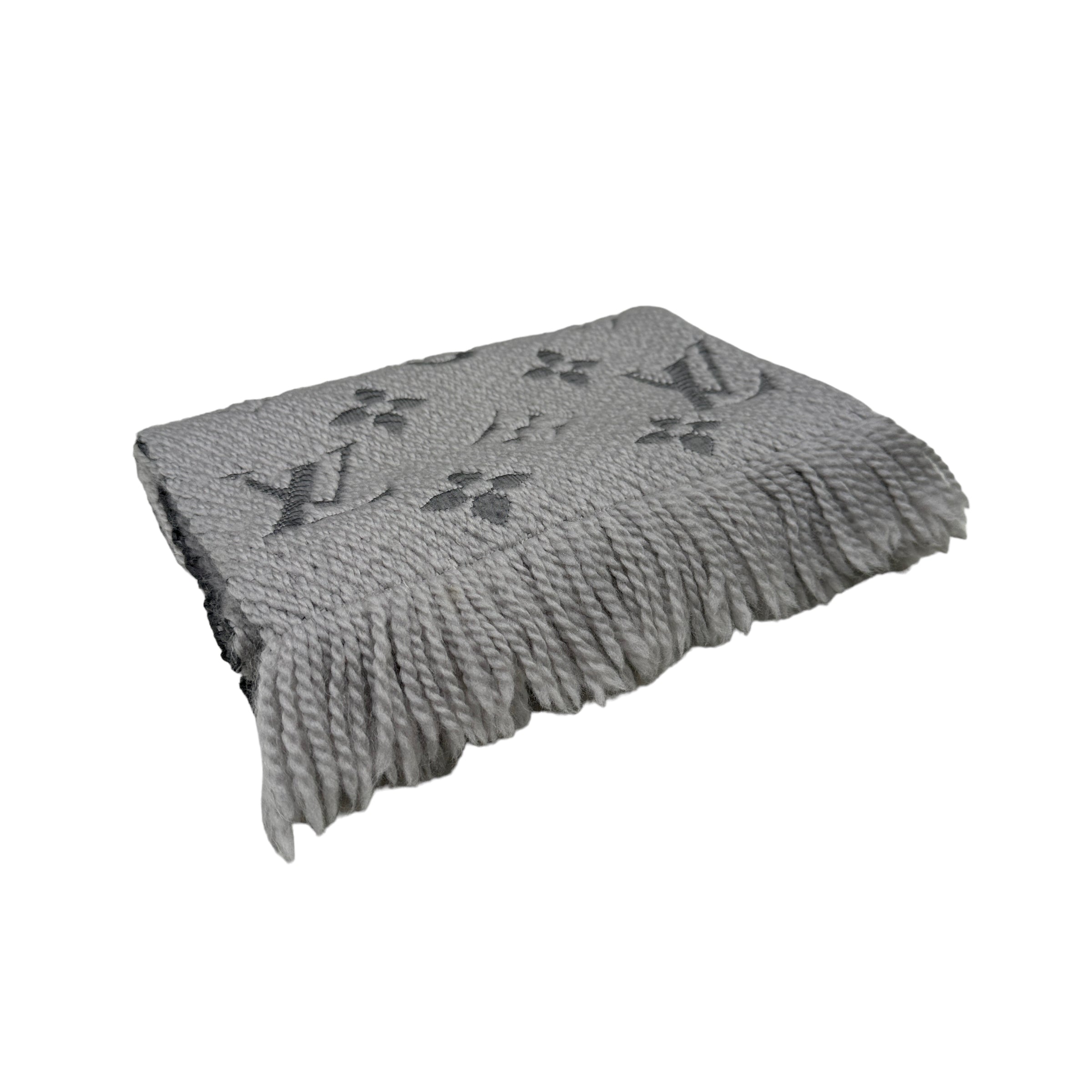 LOUIS VUITTON MONOGRAM LOGOMANIA SCARF - GREY