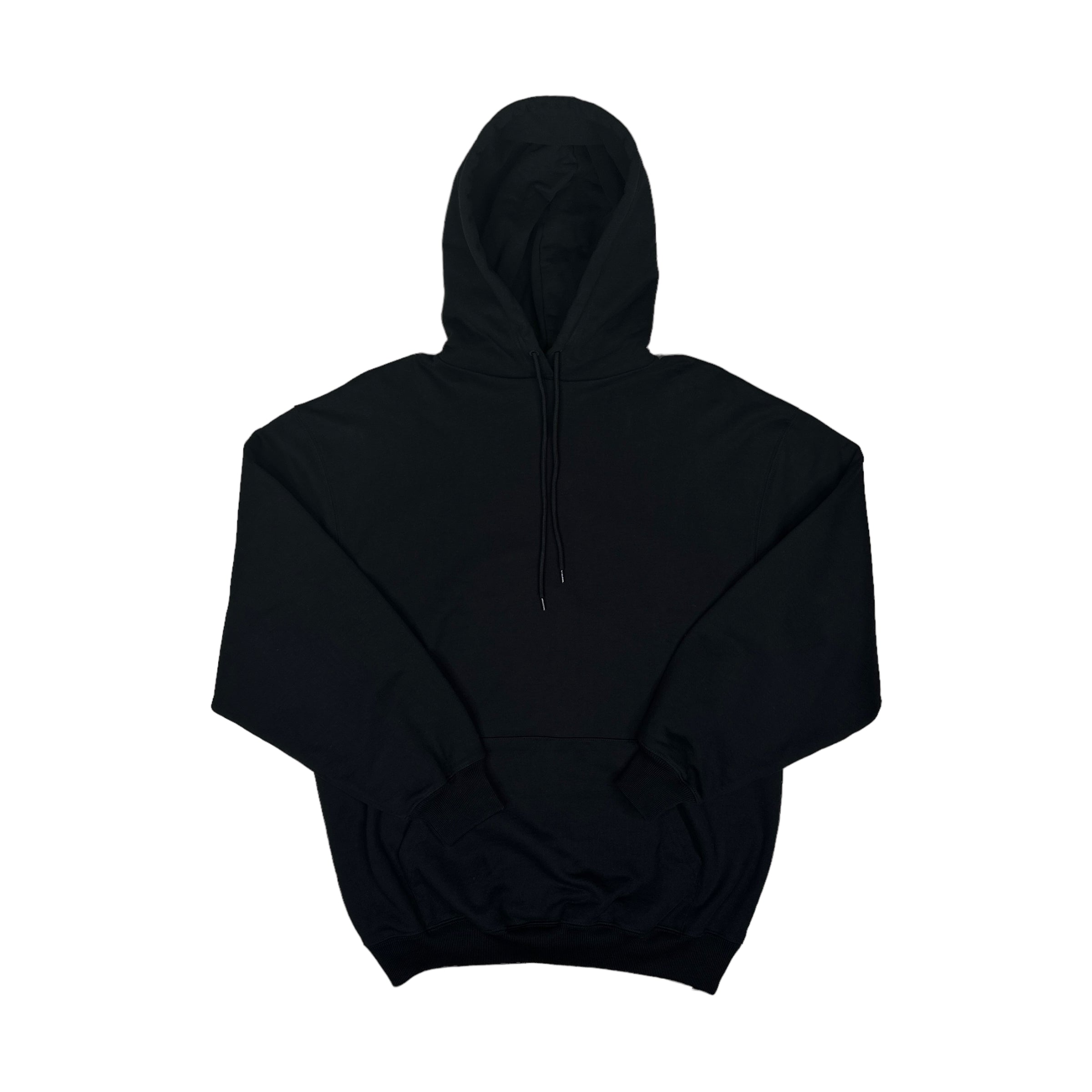 BALENCIAGA BACK LOGO PRINT HOODIE - BLACK (XS)