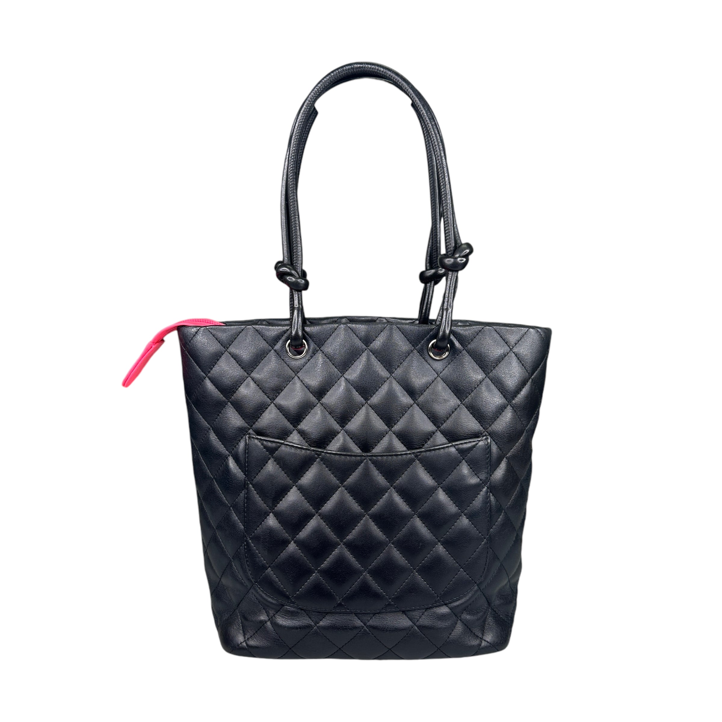 CHANEL CAMBON LINE TOTE BAG - BLACK / WHITE