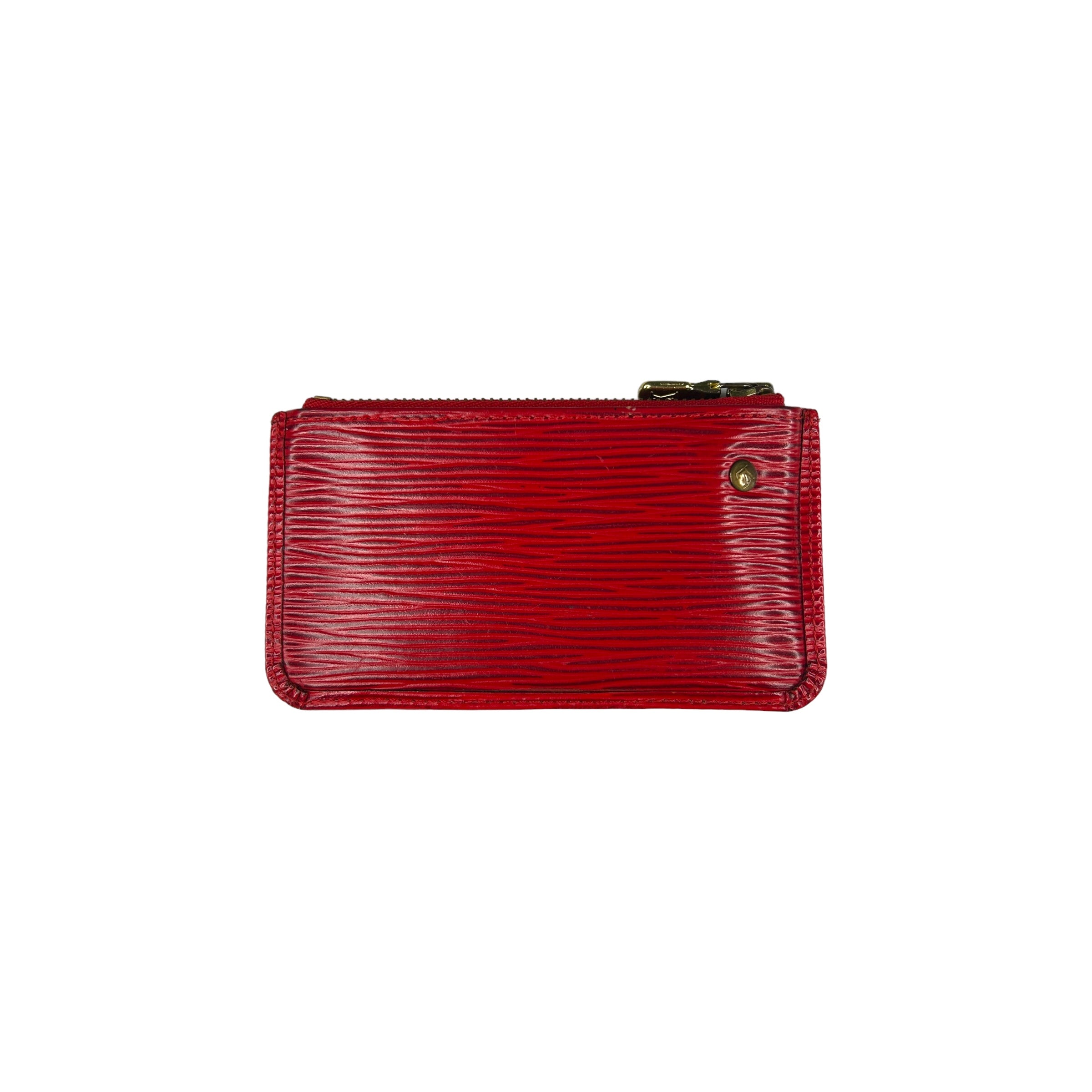 LOUIS VUITTON RED EPI LEATHER KEY POUCH