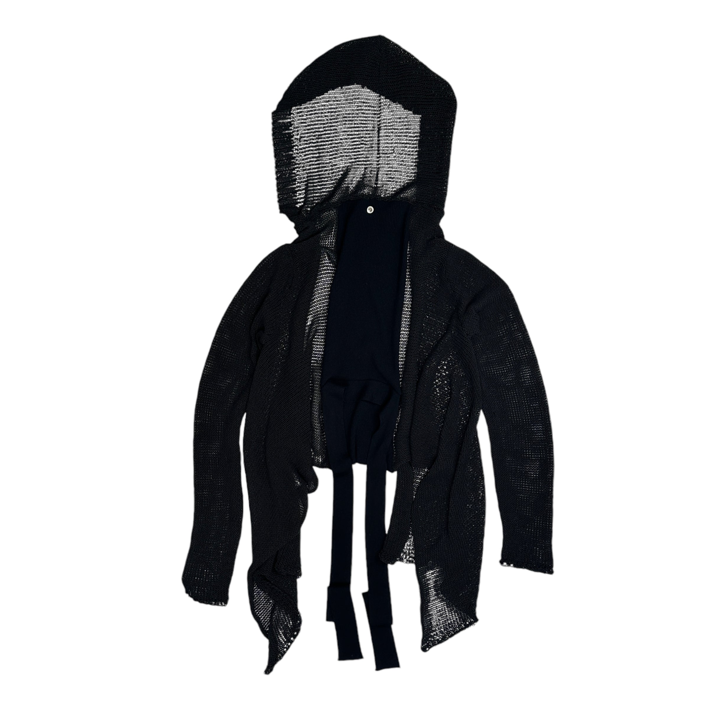 DIESEL BLACK HOODED CARDIGAN