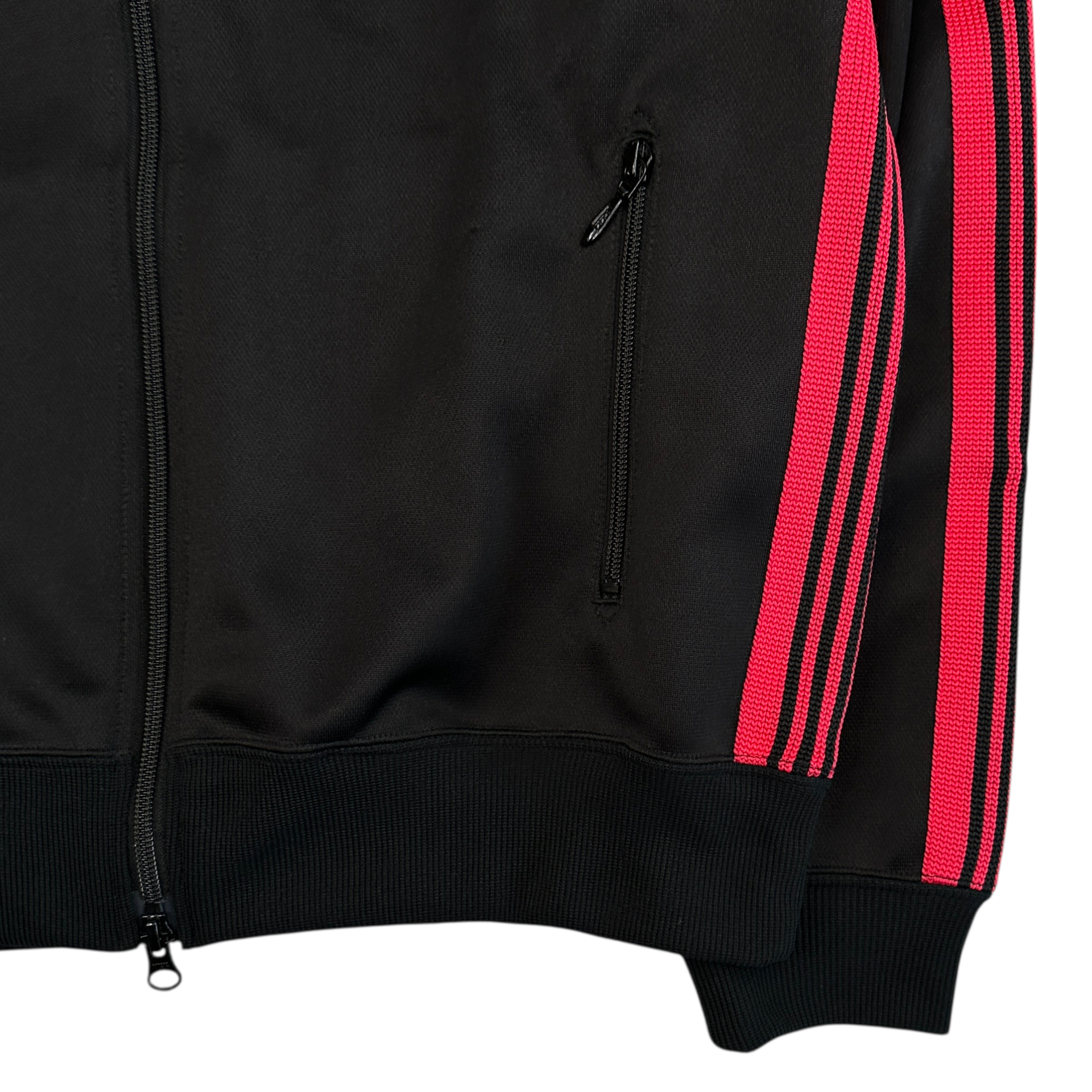 (M) NEEDLES POLY SMOOTH TRACK JACKET - BLACK/PINK