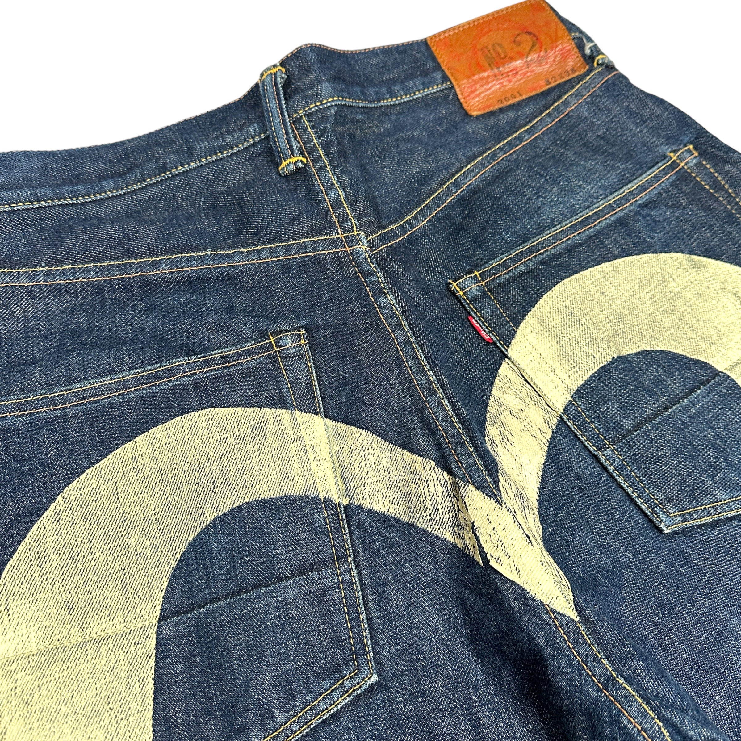 EVISU LOT 2001 WHITE DAICOCK JEANS