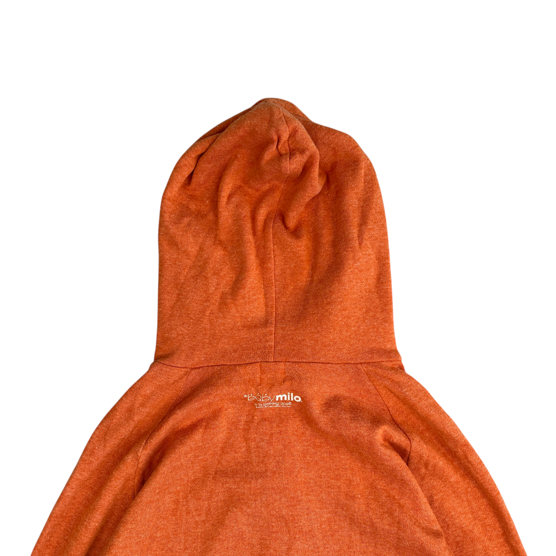 (M) BABY MILO ZIPPED LOGO HOODIE - ORANGE
