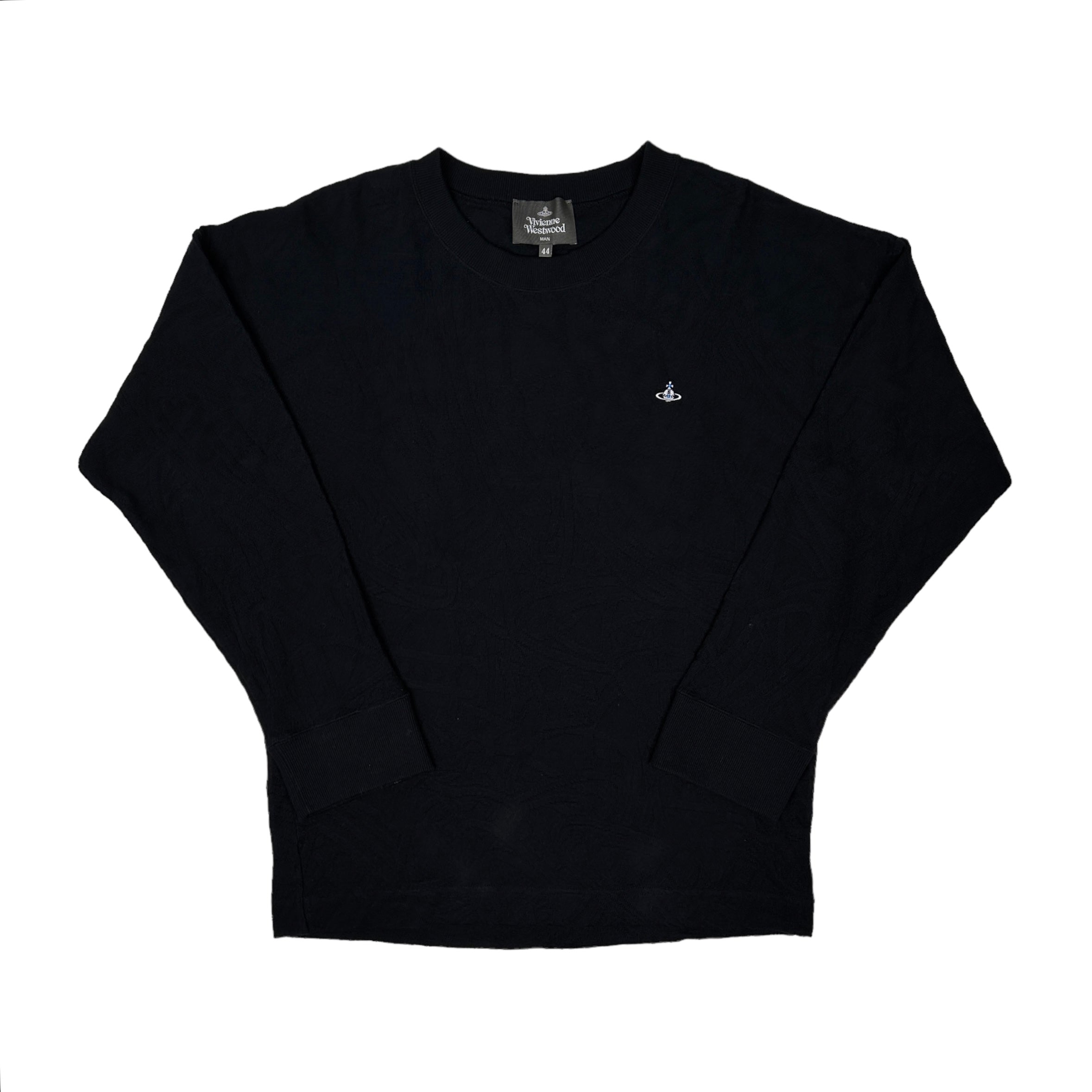 VIVIENNE WESTWOOD MAN MULTI-ORB LIGHTWEIGHT CREWNECK - BLACK