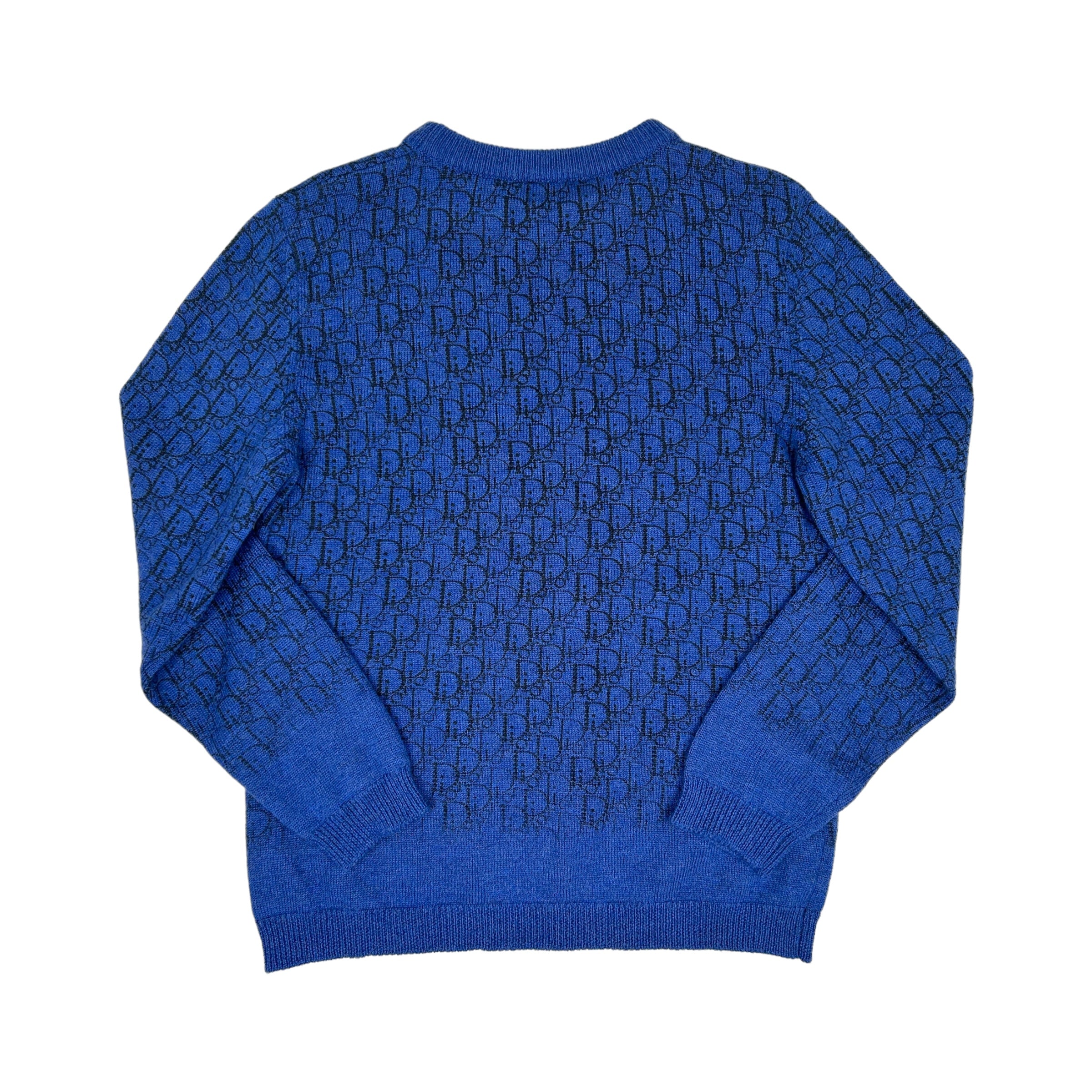 DIOR OBLIQUE MONOGRAM SWEATER - BLUE