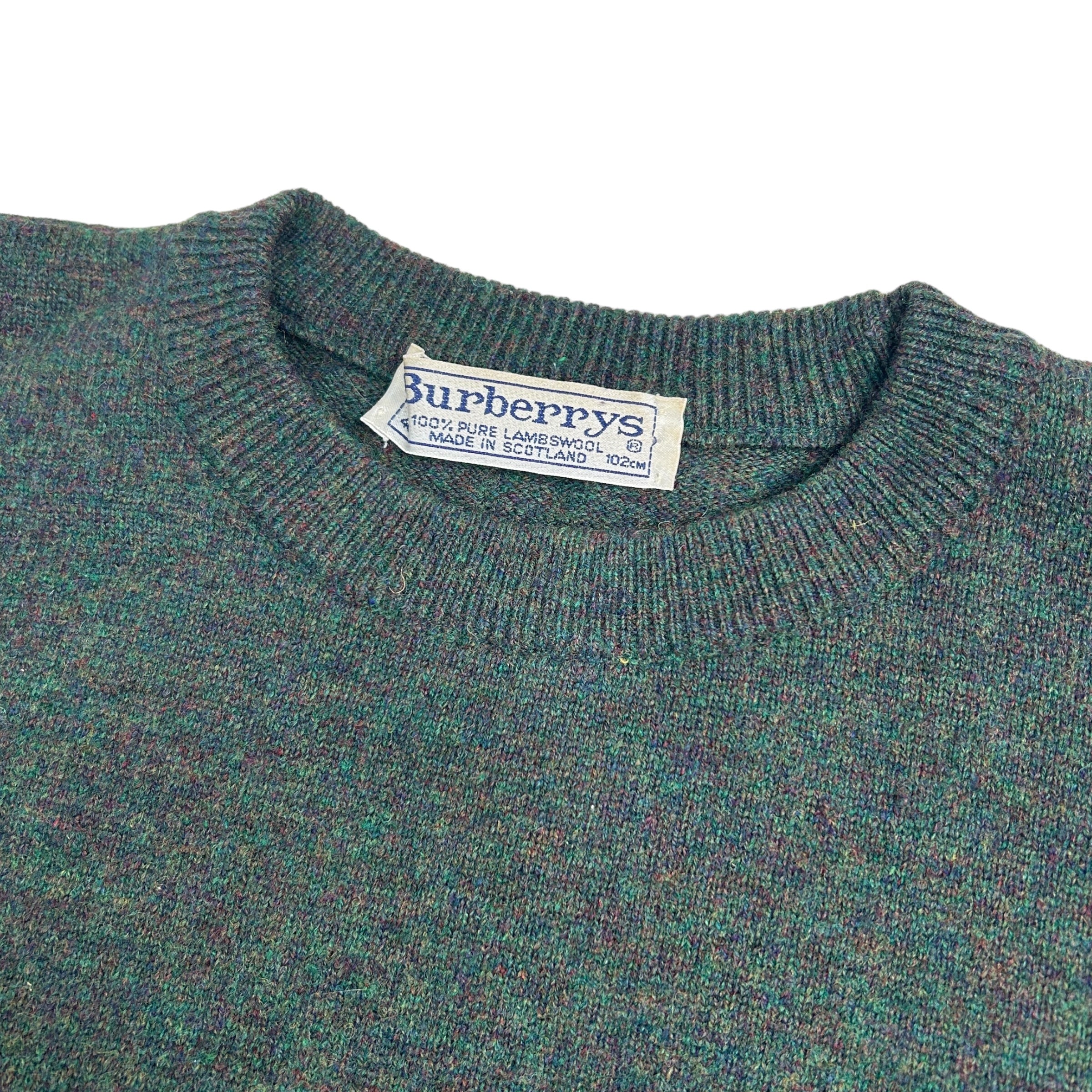 BURBERRY VINTAGE LAMBSWOOL KNIT SWEATER