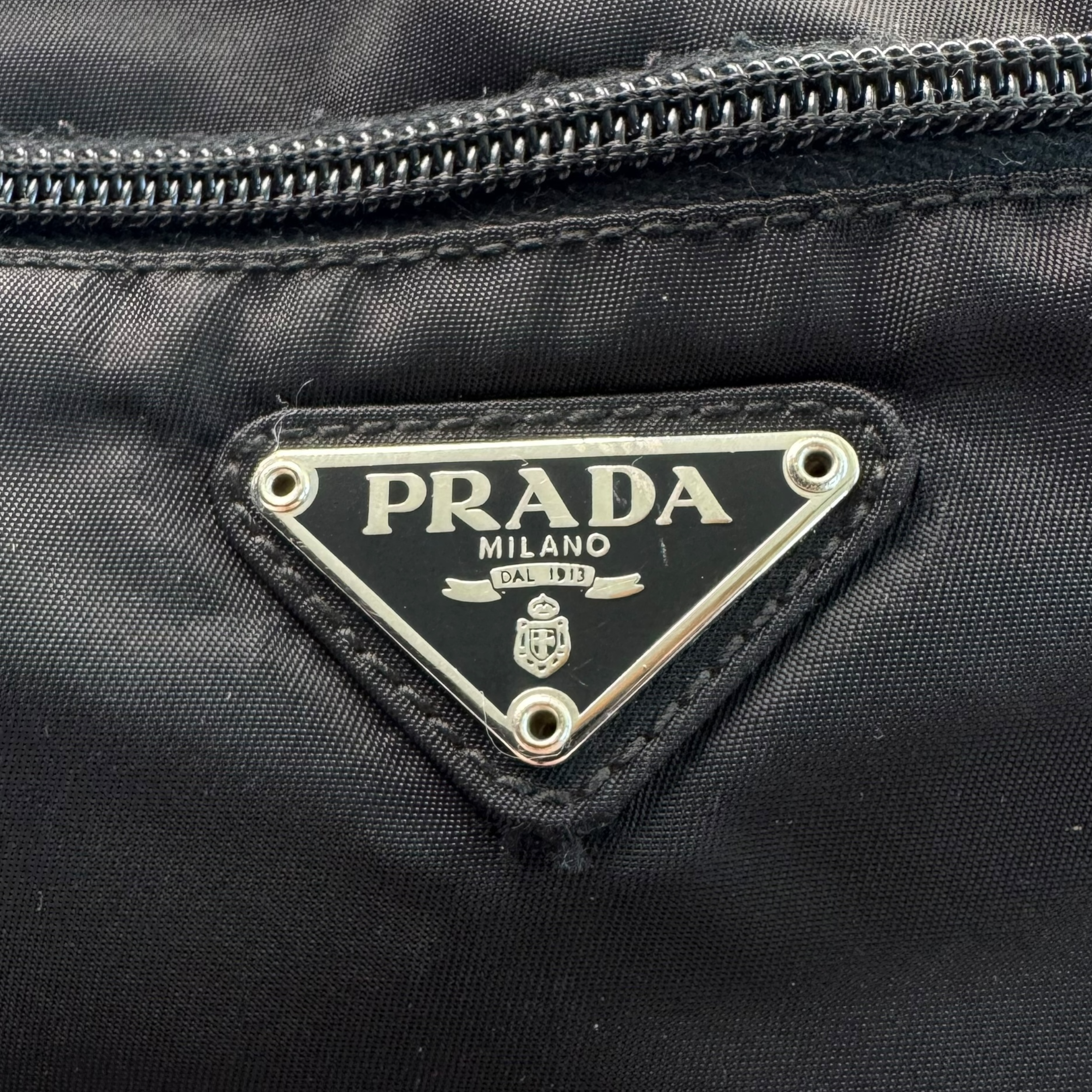 PRADA NYLON CROSSBODY CAMERA BAG - BLACK
