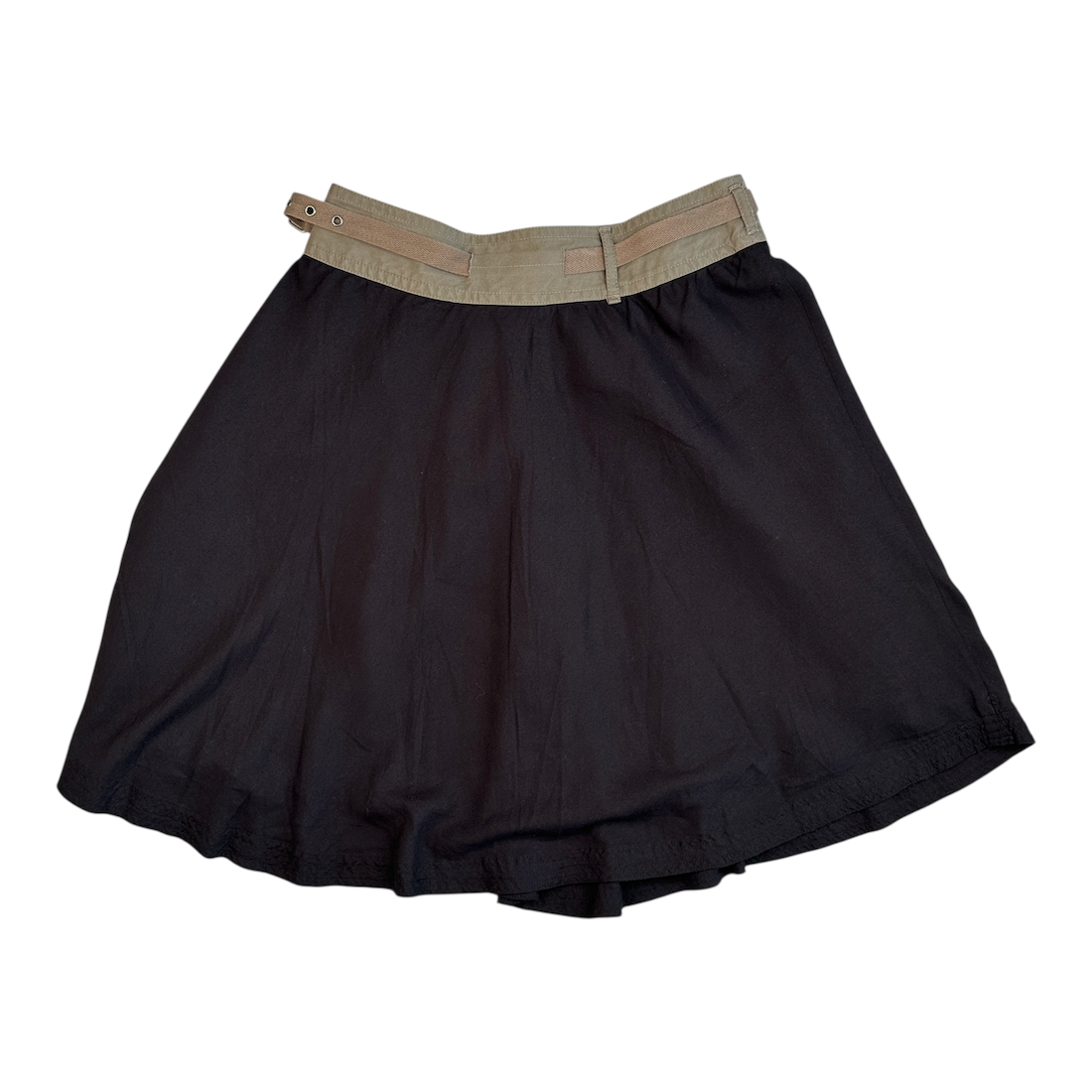 DIESEL CARGO POCKET MIDI-SKIRT - BLACK / KHAKI