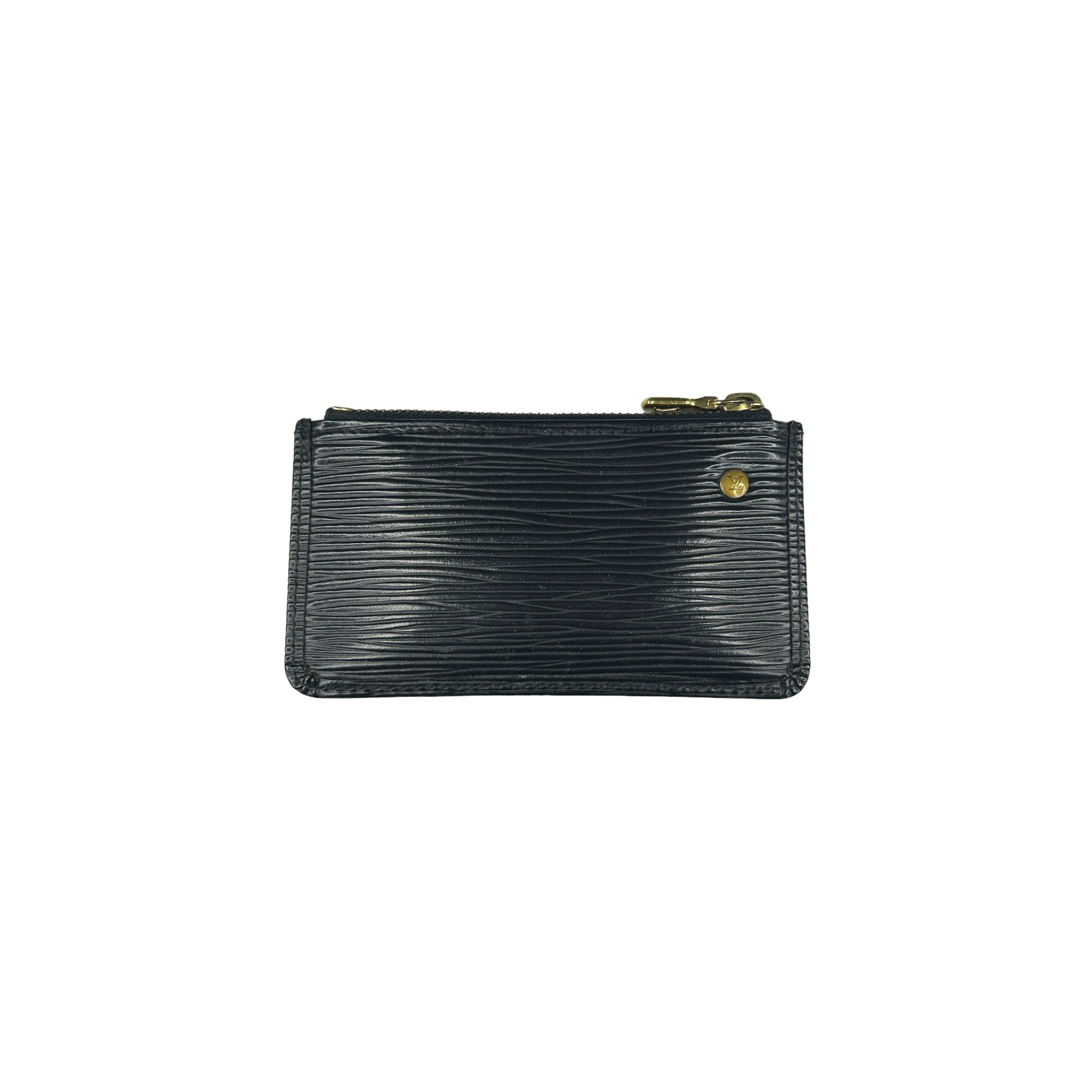 LOUIS VUITTON BLACK EPI LEATHER KEY POUCH