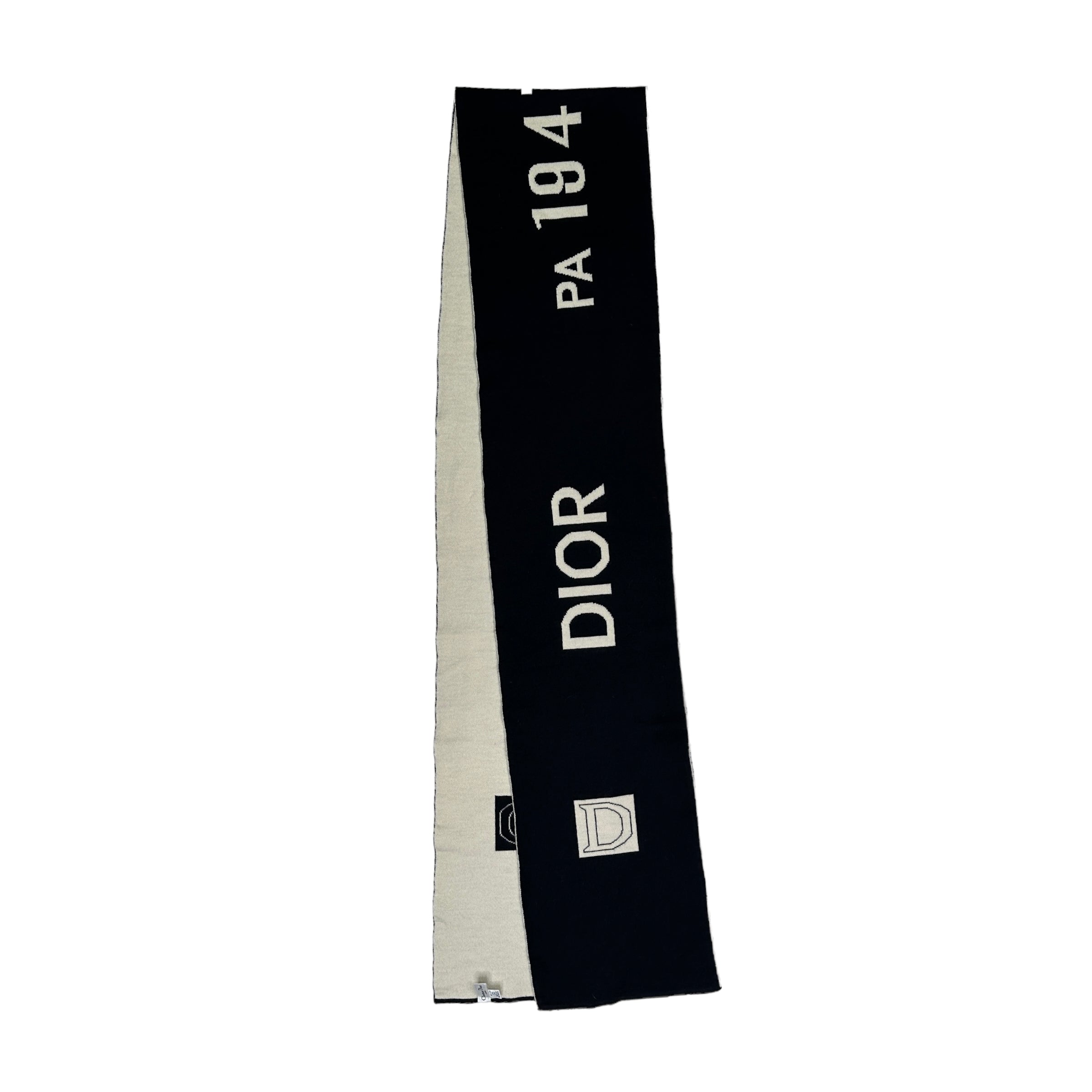 DIOR 1947-CD NY WOOLLEN SCARF - BLACK