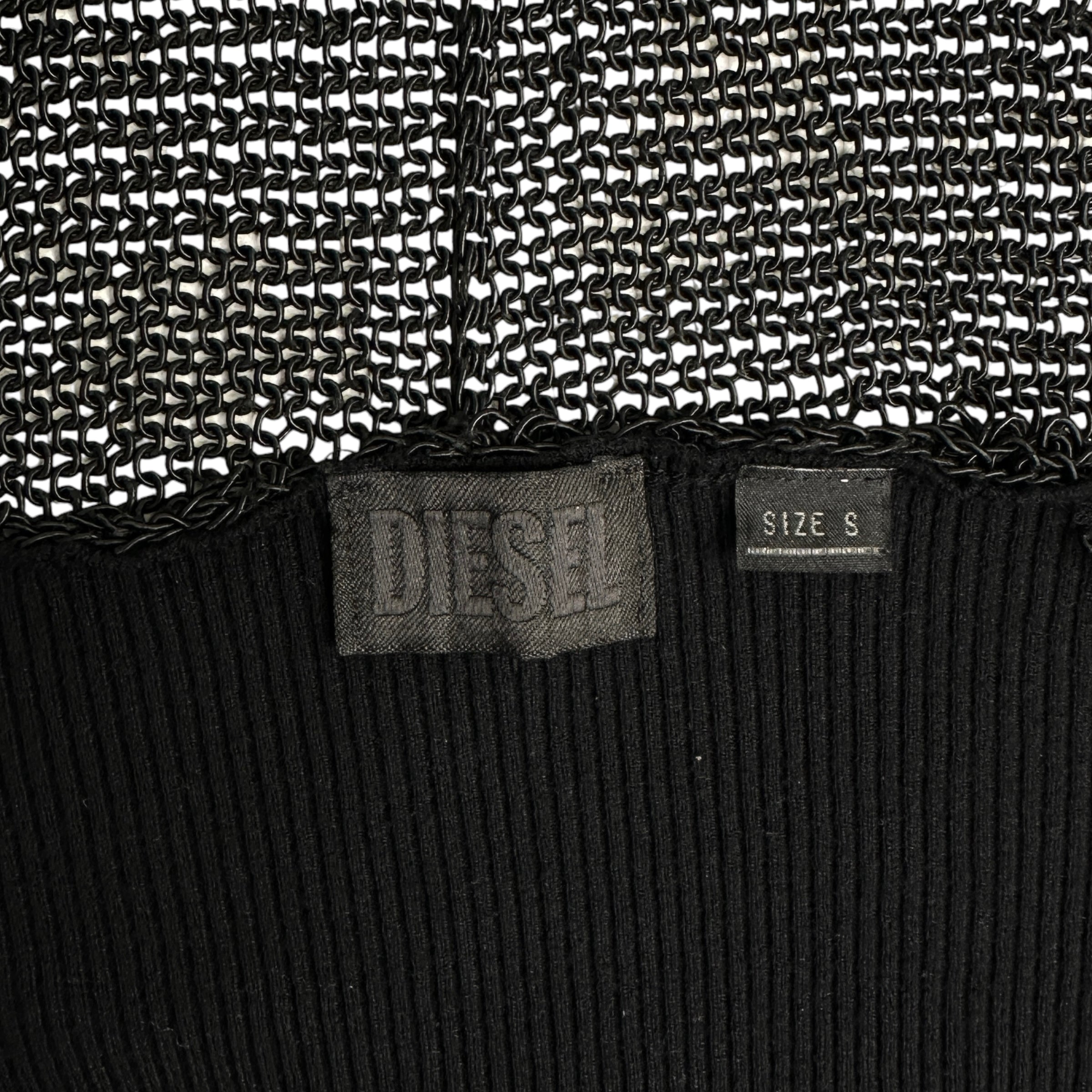 DIESEL BLACK HOODED CARDIGAN