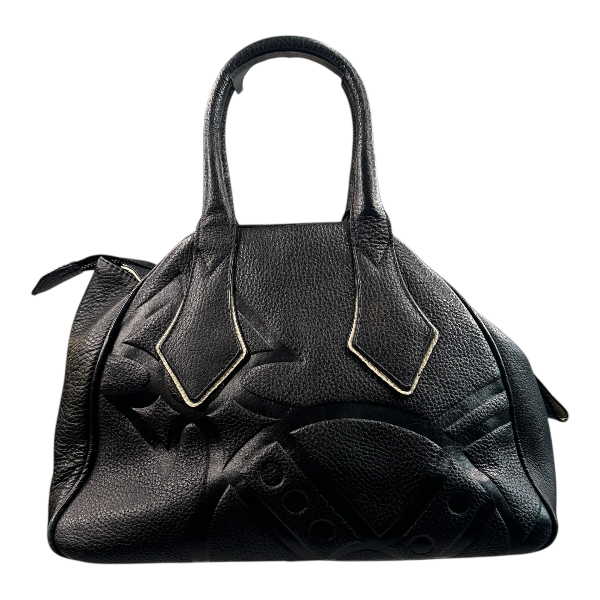 VIVIENNE WESTWOOD LEATHER YASMIN BAG - BLACK