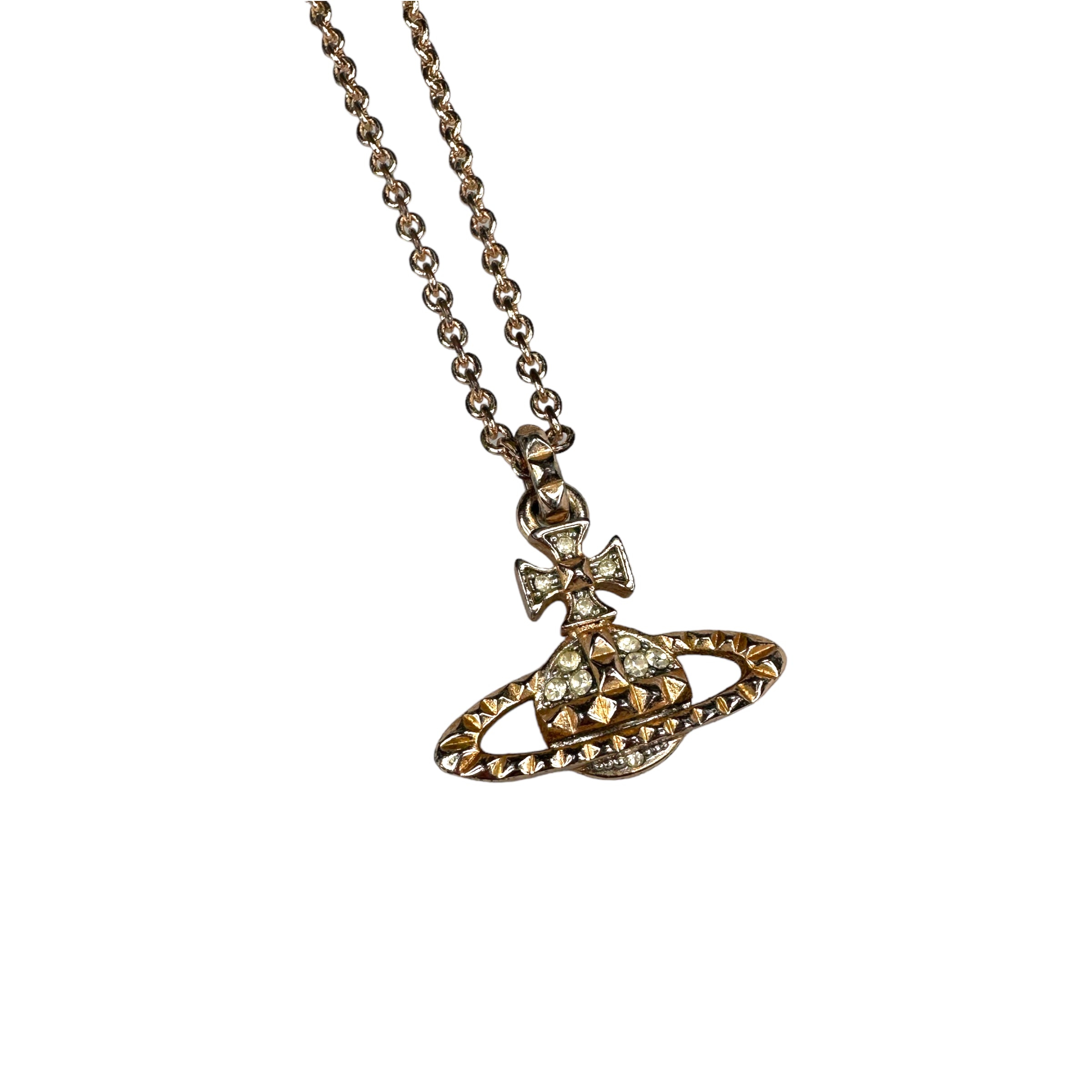 VIVIENNE WESTWOOD ROSE GOLD BAS RELIEF NECKLACE