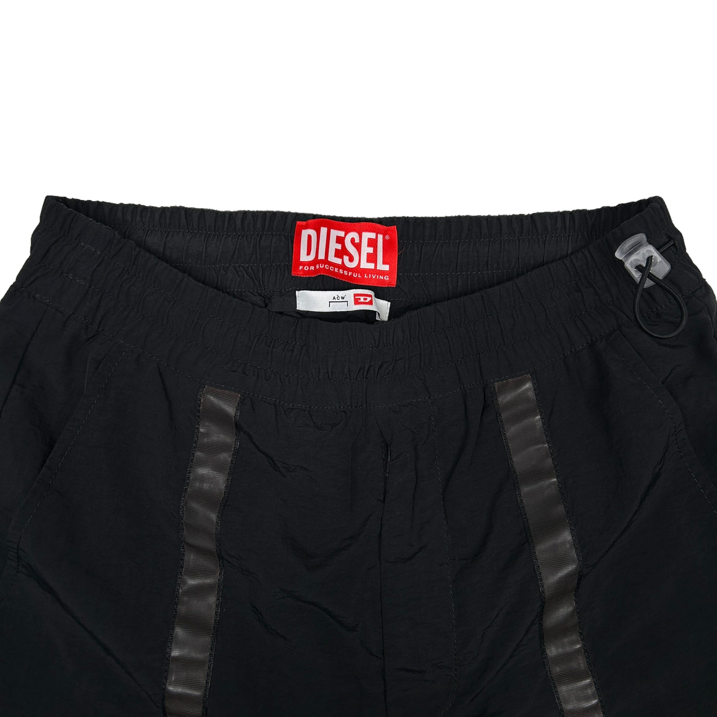 DIESEL X A COLD WALL* RED TAG SNAP BUTTON NYLON PANTS
