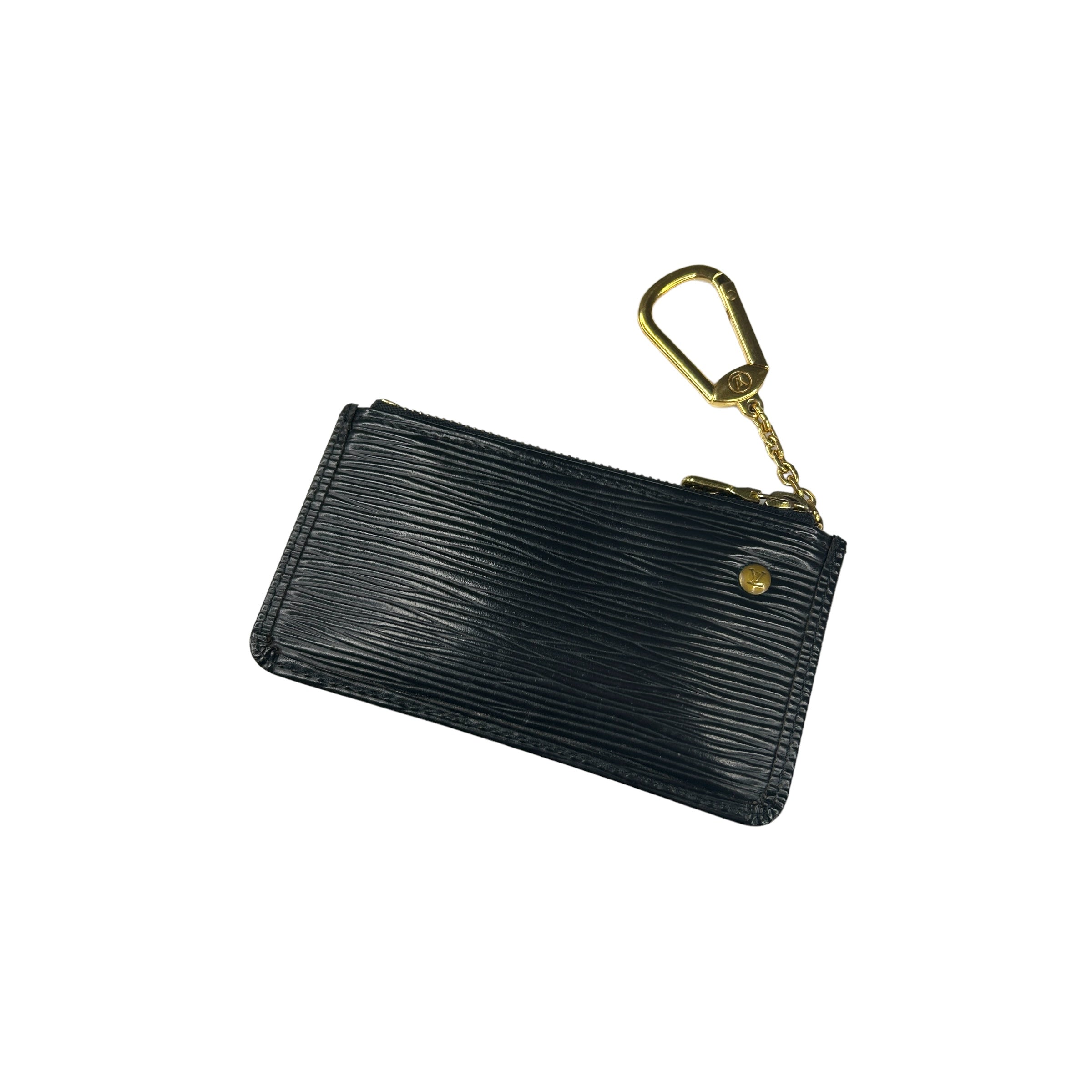 LOUIS VUITTON BLACK EPI LEATHER KEY POUCH