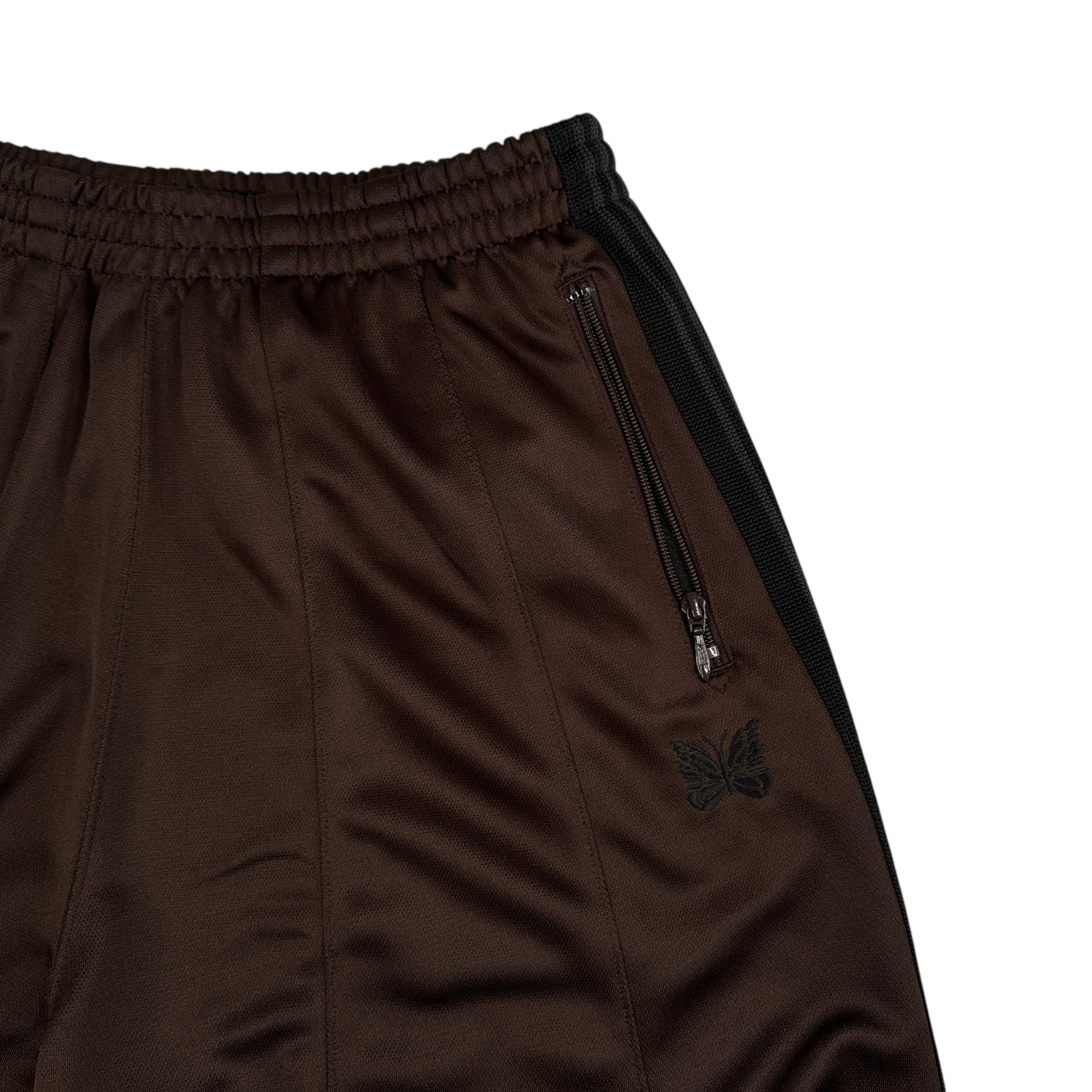 (NEW) NEEDLES H.D TRACK PANTS - BROWN / CHARCOAL