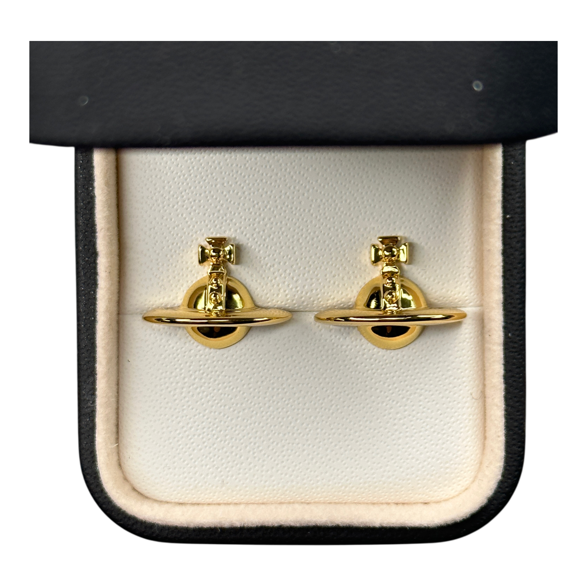 (NEW) VIVIENNE WESTWOOD SOLID ORB EARRINGS - GOLD (BRASS)