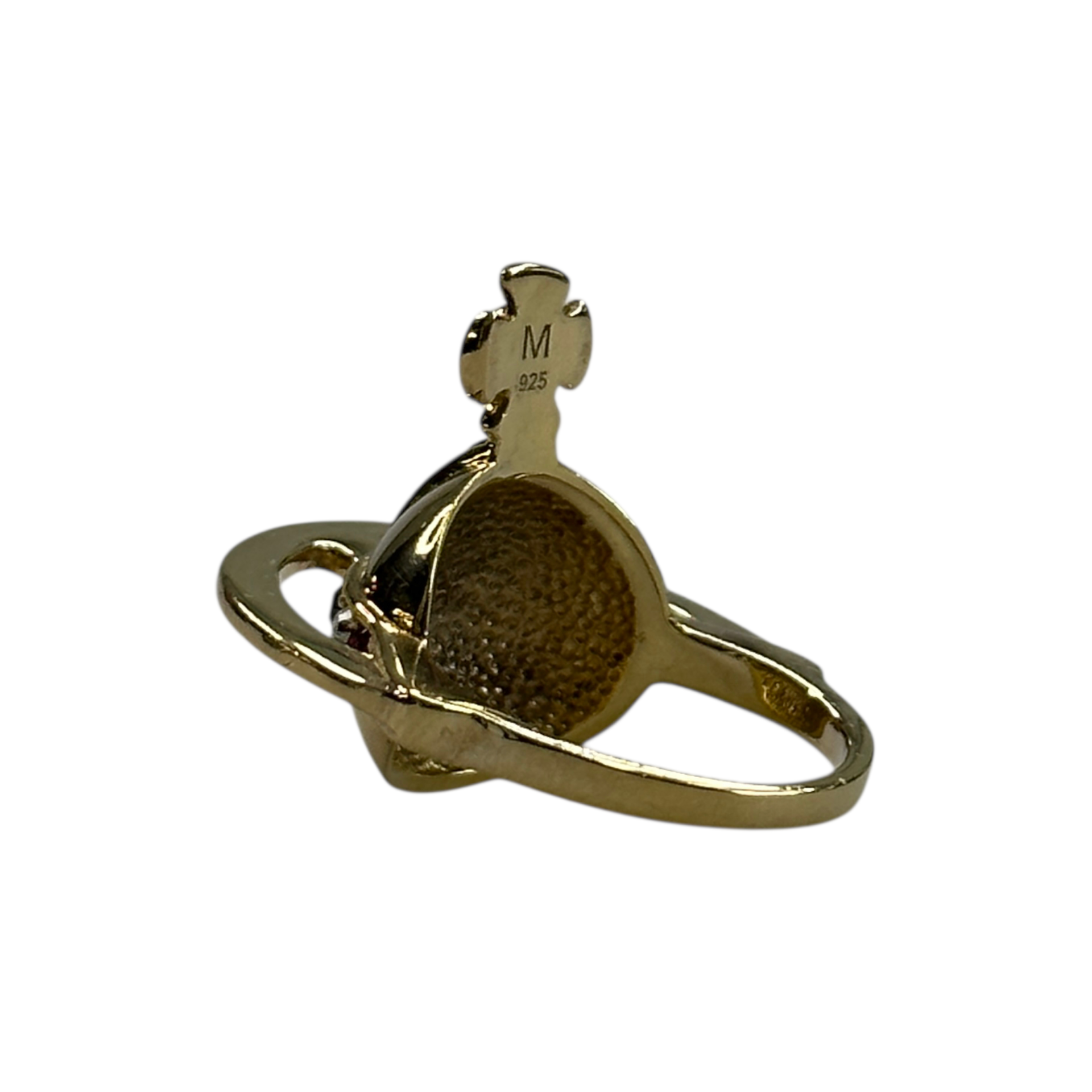 (M) VIVIENNE WESTWOOD 925 SOLID ORB RING - GOLD PLATED