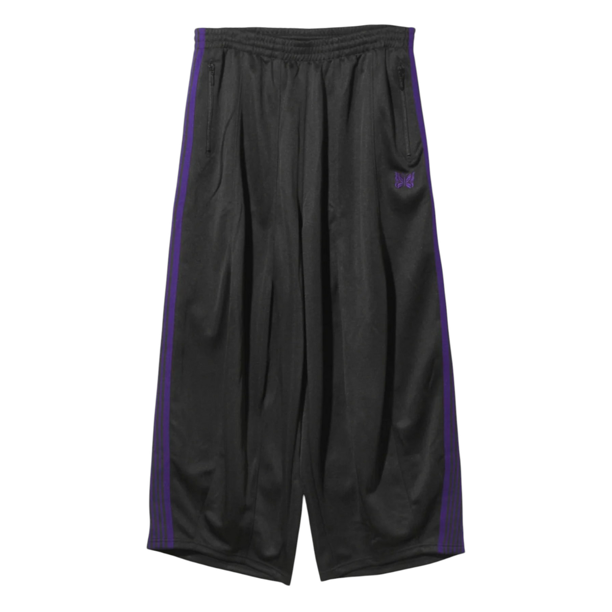 (PRE-ORDER) (NEW) NEEDLES H.D TRACK PANTS - BLACK / PURPLE