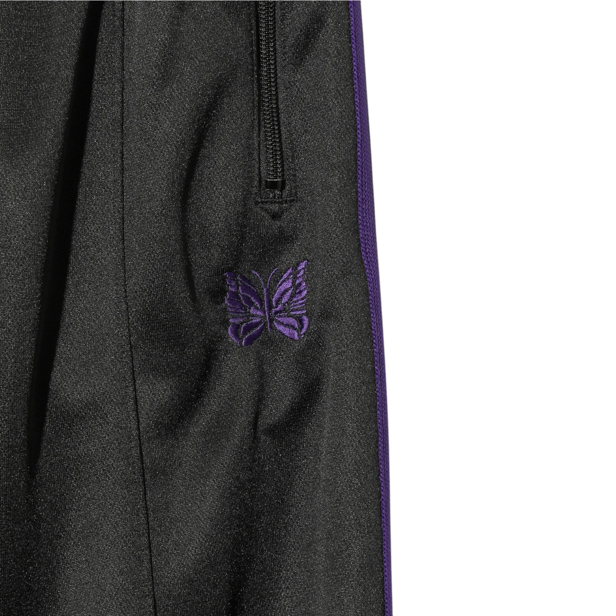 (PRE-ORDER) (NEW) NEEDLES H.D TRACK PANTS - BLACK / PURPLE