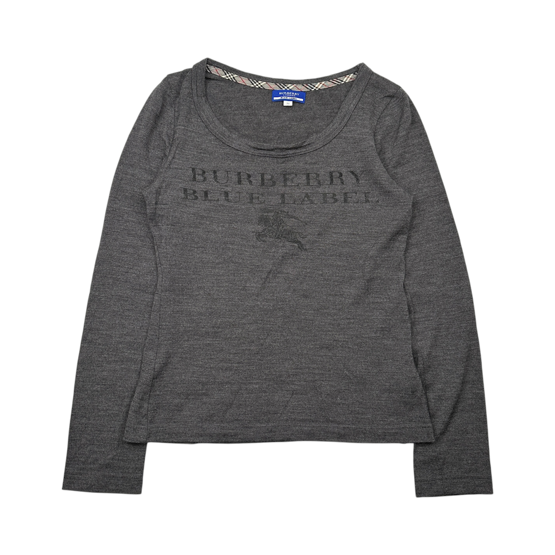 (38) BURBERRY BLUE LABEL WOOL LONG SLEEVE TOP