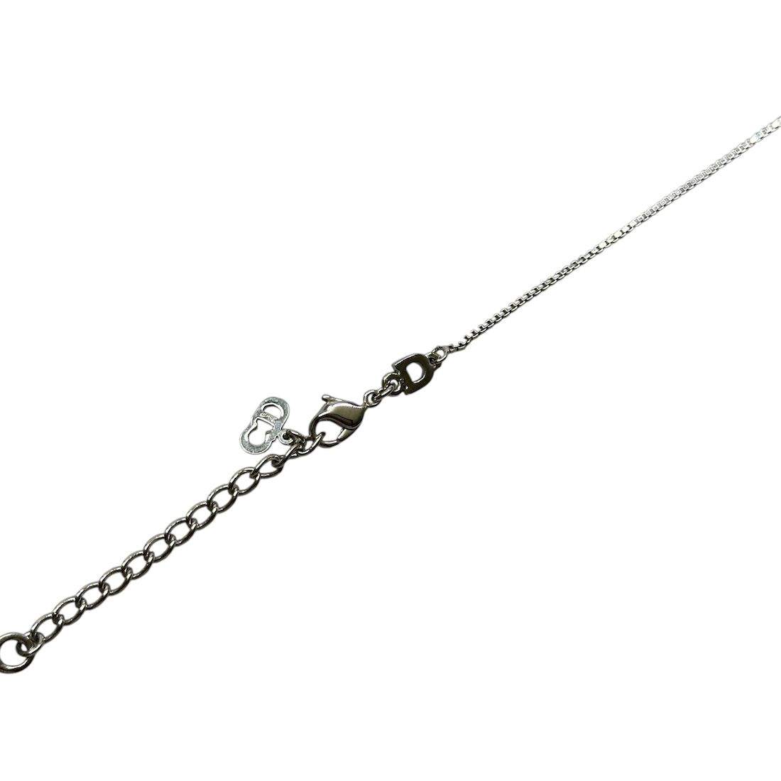 DIOR BLUE STAR PENDANT NECKLACE - SILVER PLATED (BRASS)