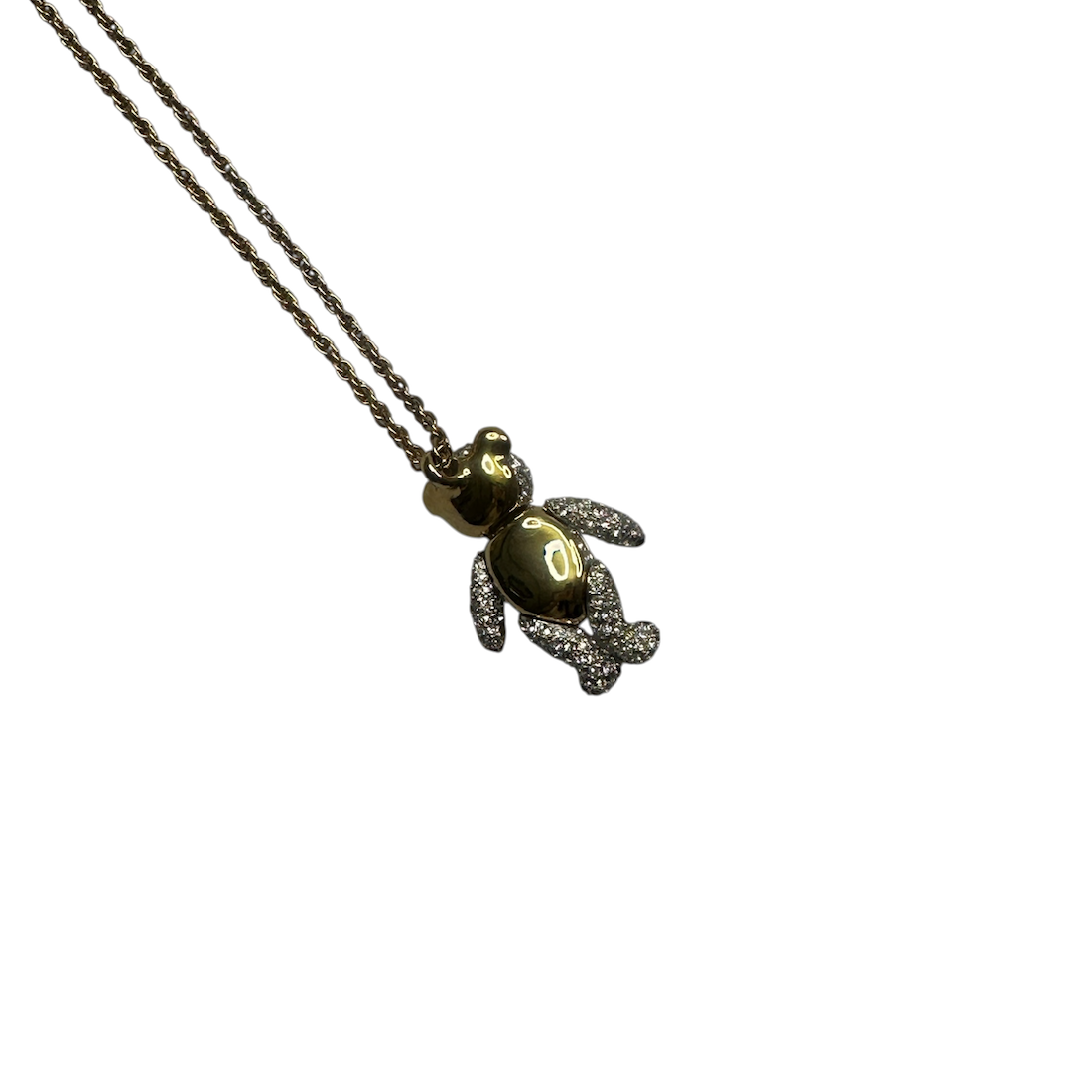 VIVIENNE WESTWOOD RHINESTONE BEAR NECKLACE - GOLD PLATED