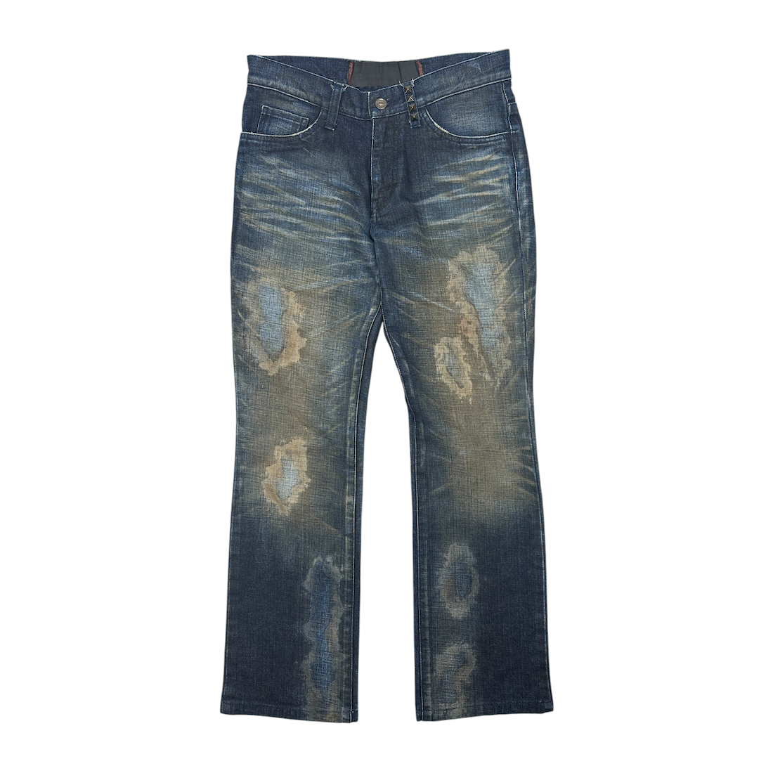 (S) SEMANTIC DESIGN LEATHER ACCENT DENIM