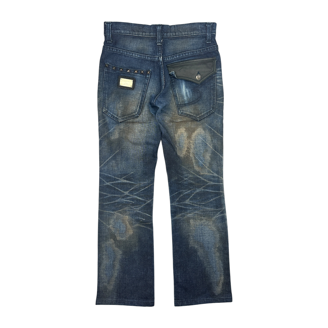(S) SEMANTIC DESIGN LEATHER ACCENT DENIM