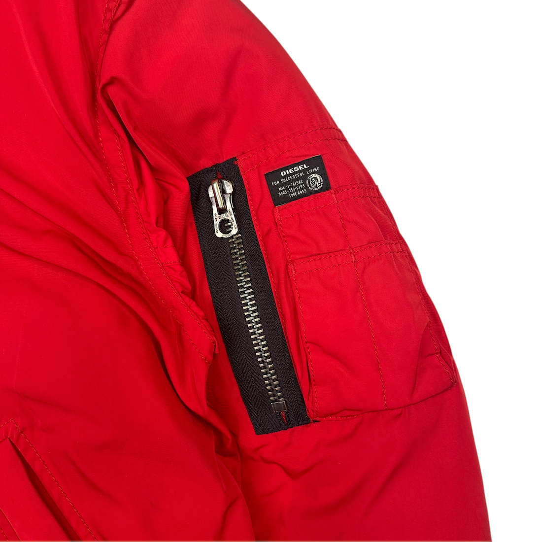 (M) DIESEL TEFLON DUPONT DOWN JACKET - RED