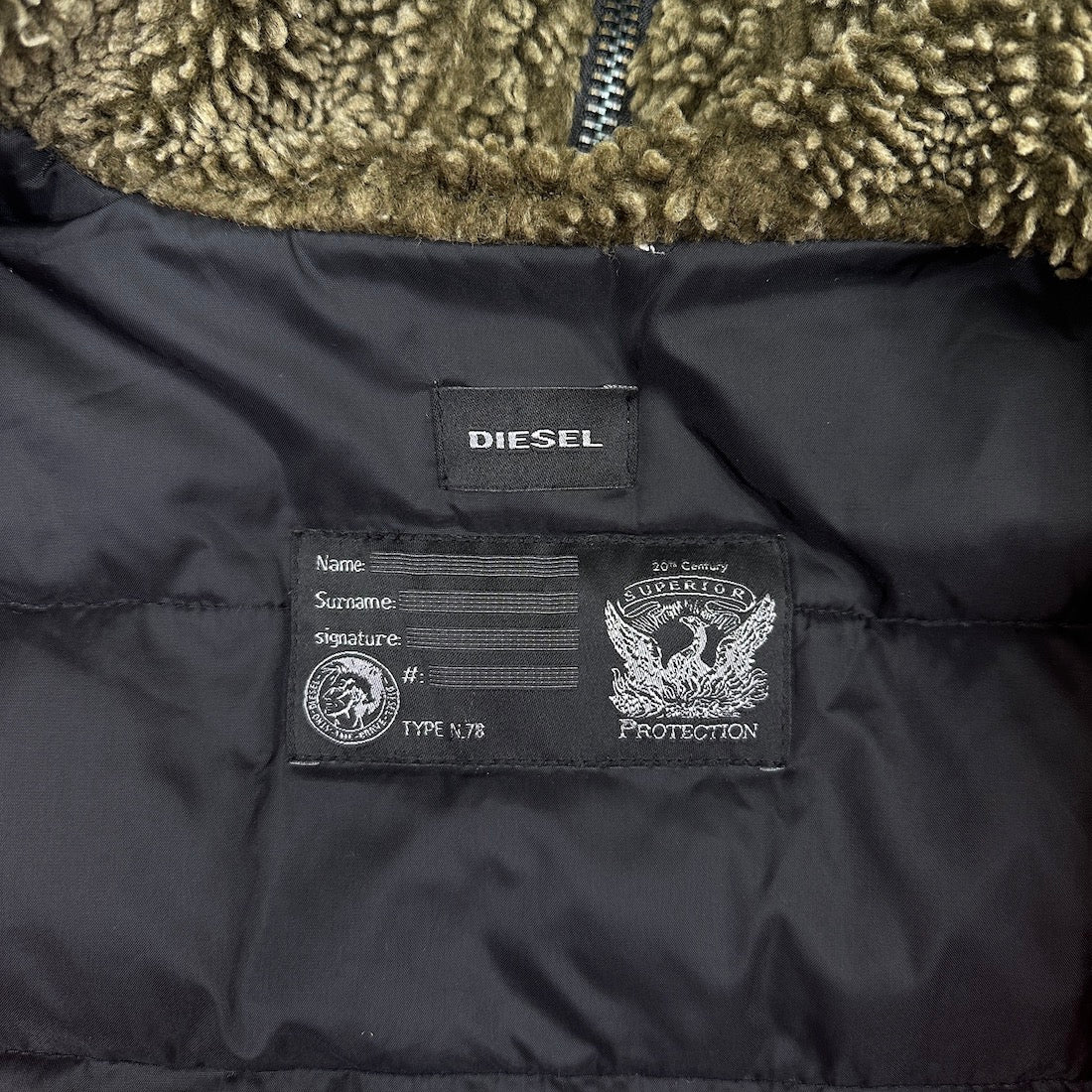 (M) DIESEL TEFLON DUPONT DOWN JACKET - RED