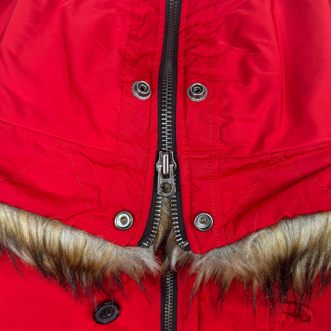 (M) DIESEL TEFLON DUPONT DOWN JACKET - RED