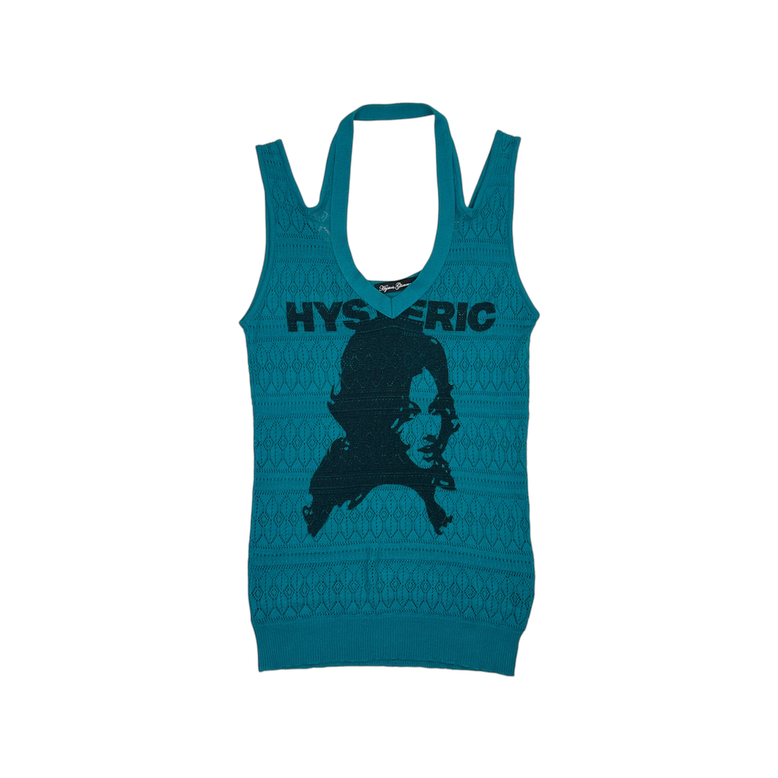 HYSTERIC GLAMOUR KNITTED SLEEVELESS TOP - TEAL