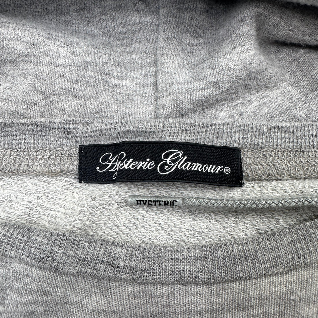 HYSTERIC GLAMOUR SHORT SLEEVE PULLOVER HOODIE - GREY