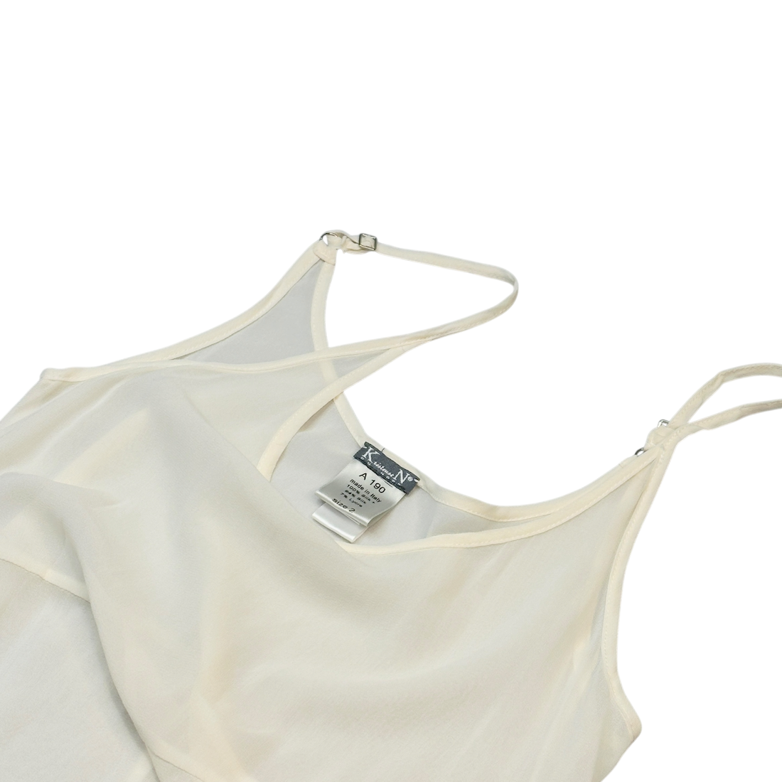 (2) KRISTENSEN DU NORD SILK SHEER DRESS - WHITE