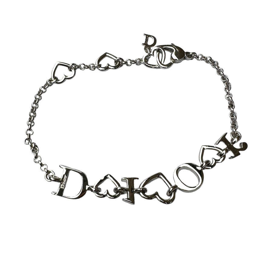 DIOR heart & letter charm bracelet