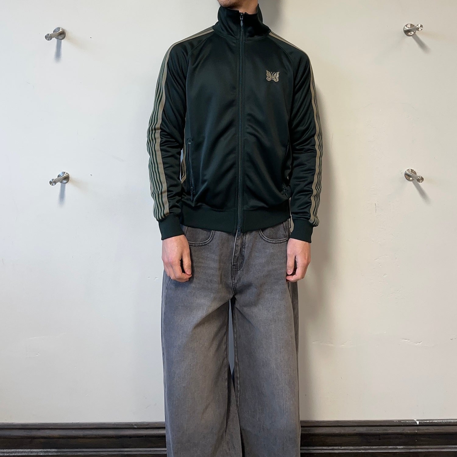 NEW) NEEDLES POLY SMOOTH TRACK JACKET - GREEN – Top Floor Gallery
