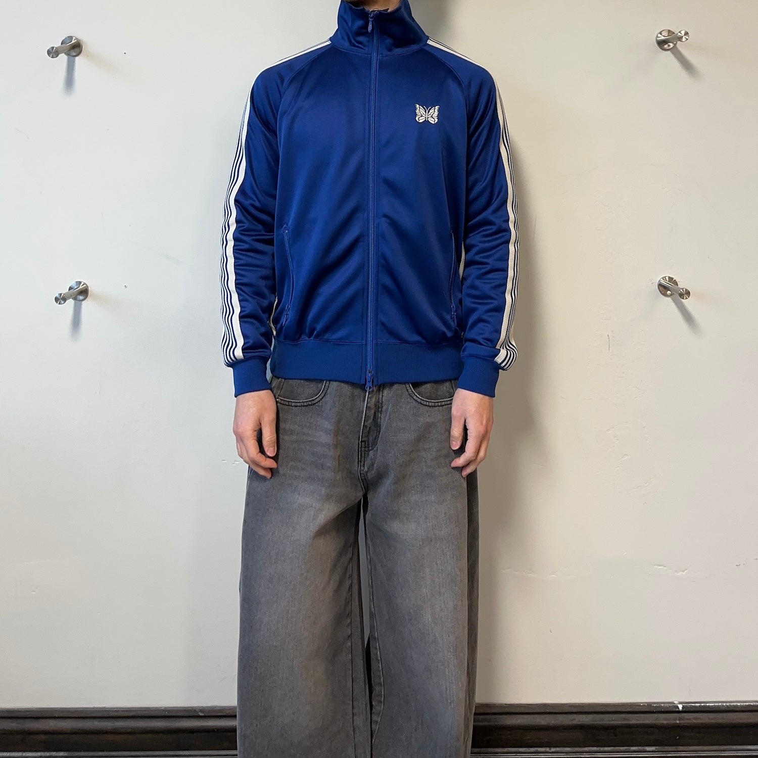 NEW) NEEDLES POLY SMOOTH TRACK JACKET - ROYAL BLUE – Top Floor Gallery