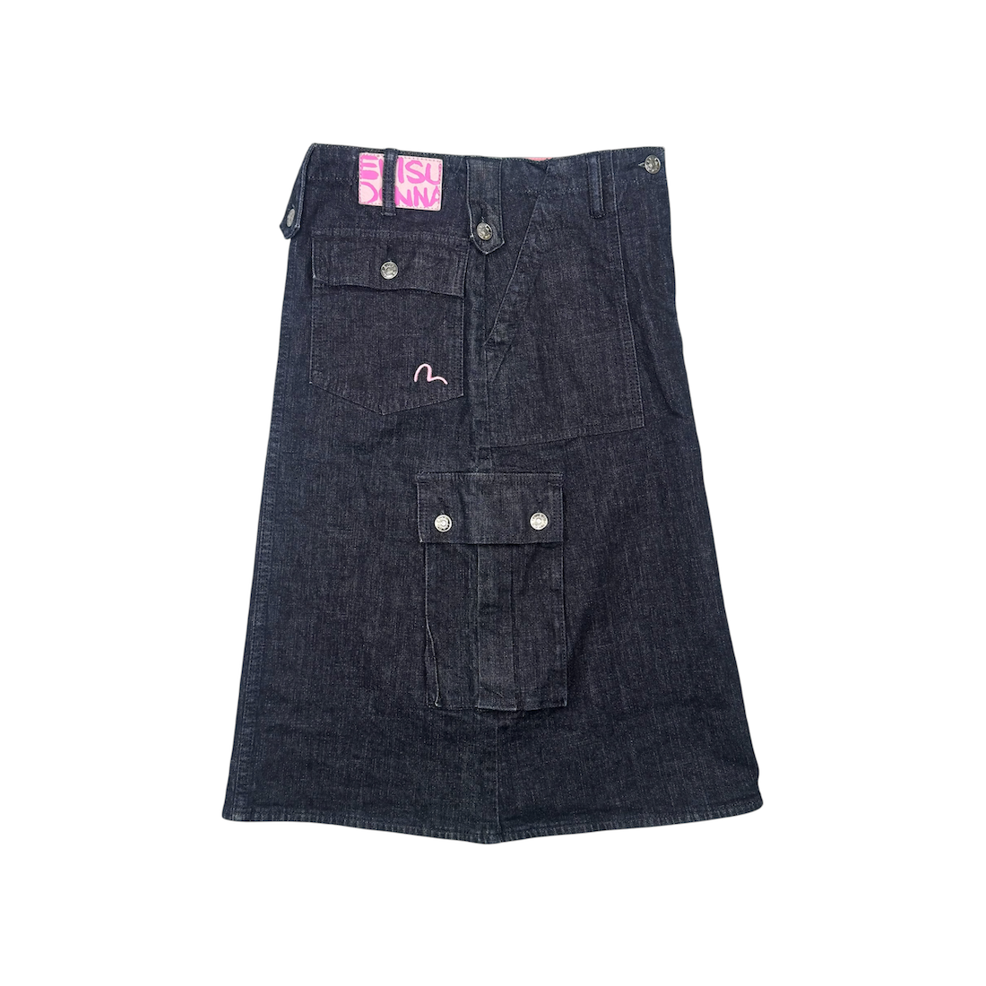 EVISU DONNA CARGO DENIM SKIRT