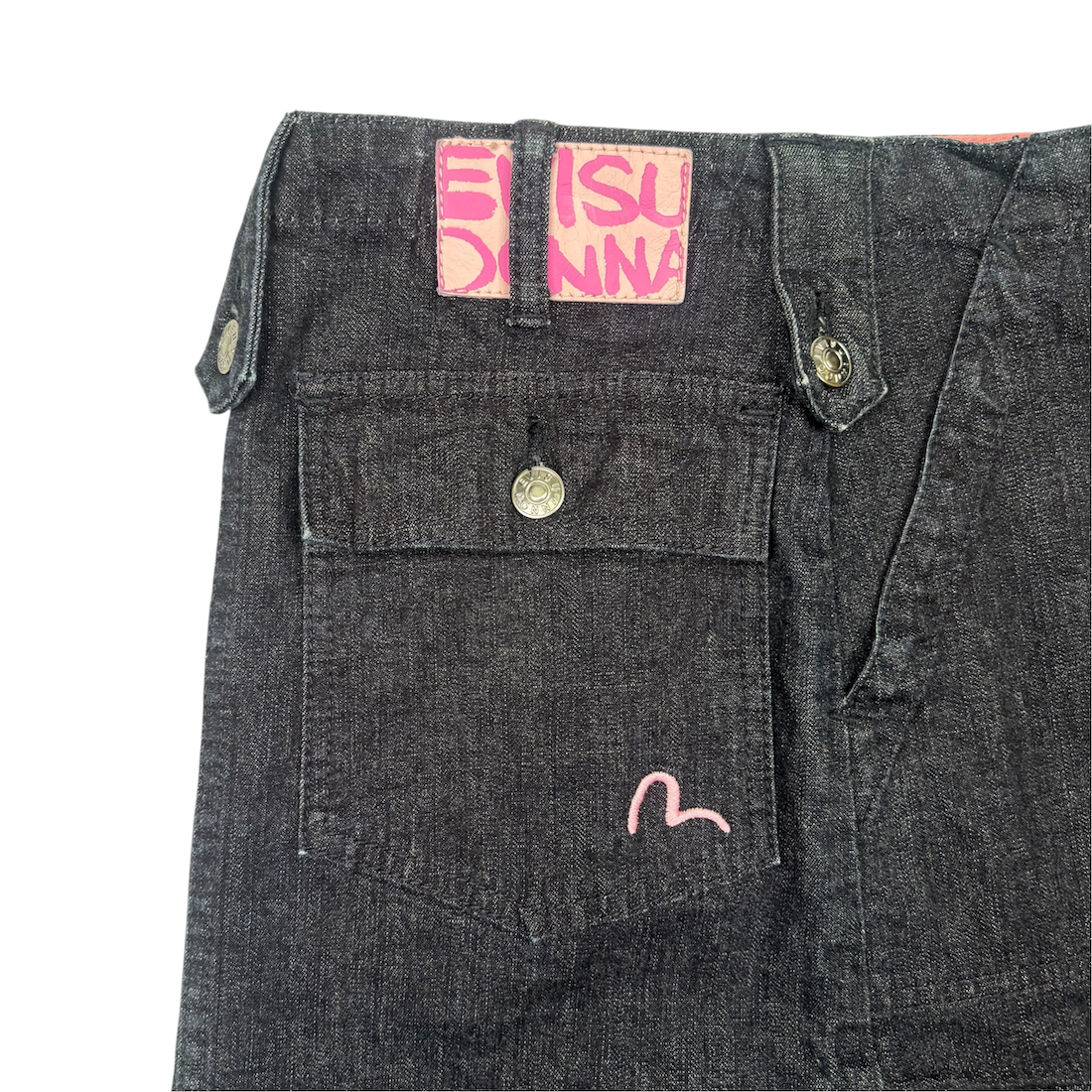 EVISU DONNA CARGO DENIM SKIRT