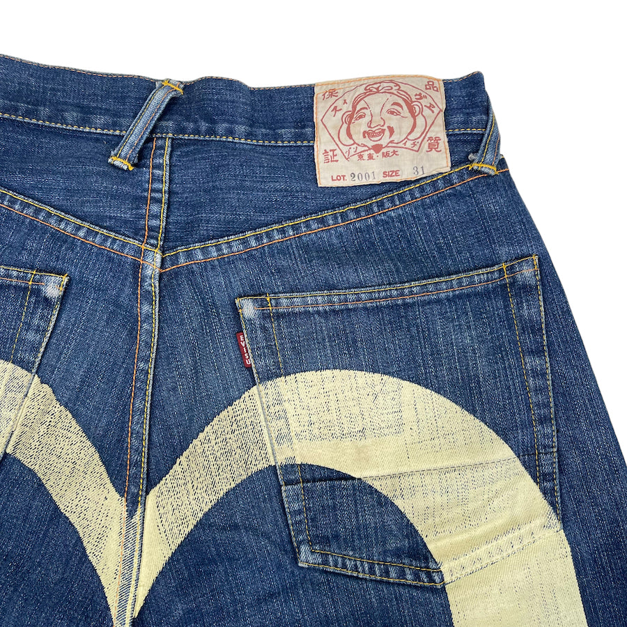 EVISU LOT 2001 WHITE DAICOCK JORTS