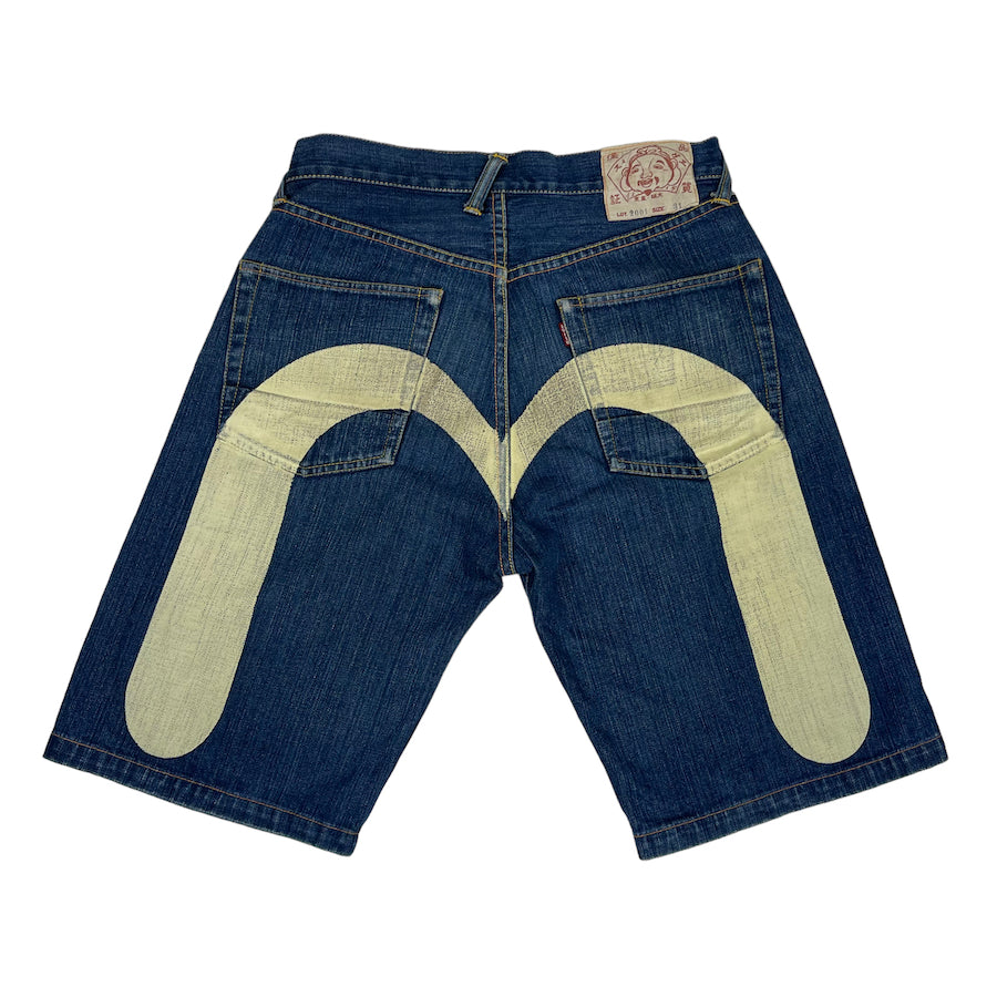 EVISU LOT 2001 WHITE DAICOCK JORTS