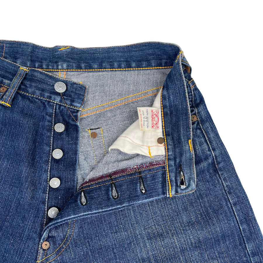 EVISU LOT 2001 WHITE DAICOCK JORTS