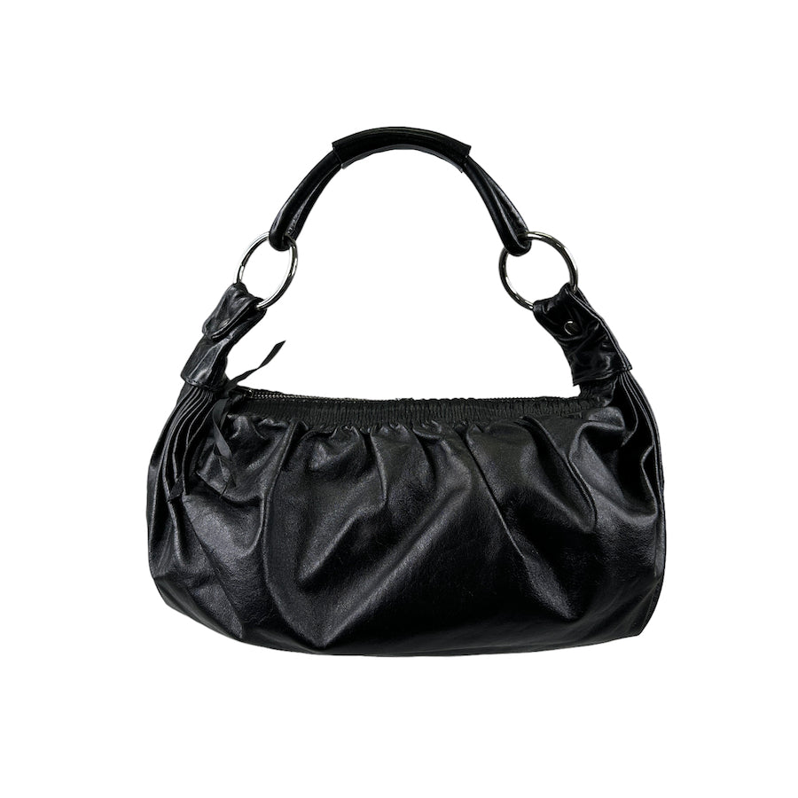 MIU MIU BLACK LEATHER SHOULDER BAG