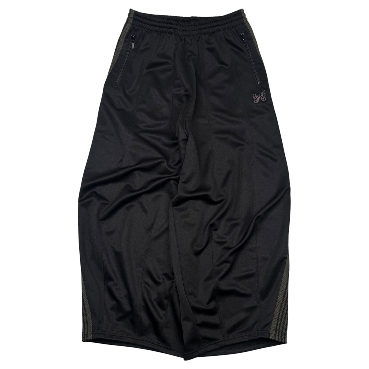 (NEW) NEEDLES H.D TRACK PANTS - BLACK / OLIVE